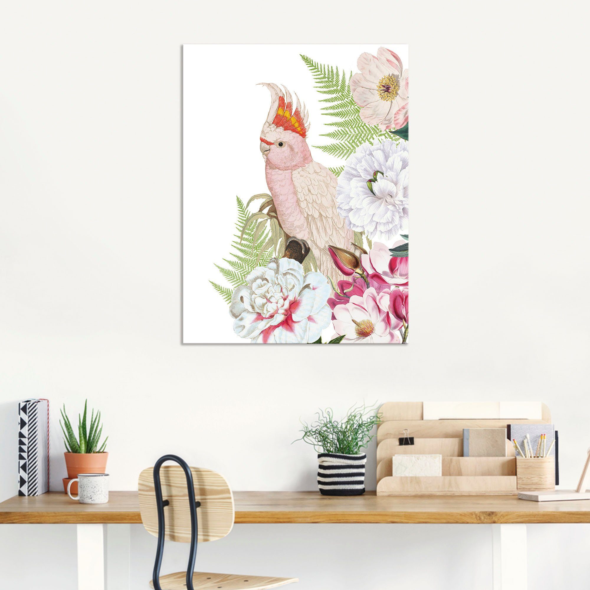 Artland Wandbild »Vintage Papagei II«, Vogelbilder (1 Stück), in vielen Größen & Produktarten - Alubild / Outdoorbild für den Außenbereich, Leinwandbild, Poster, Wandaufkleber / Wandtattoo auch für Badezimmer geeignet-kaufen