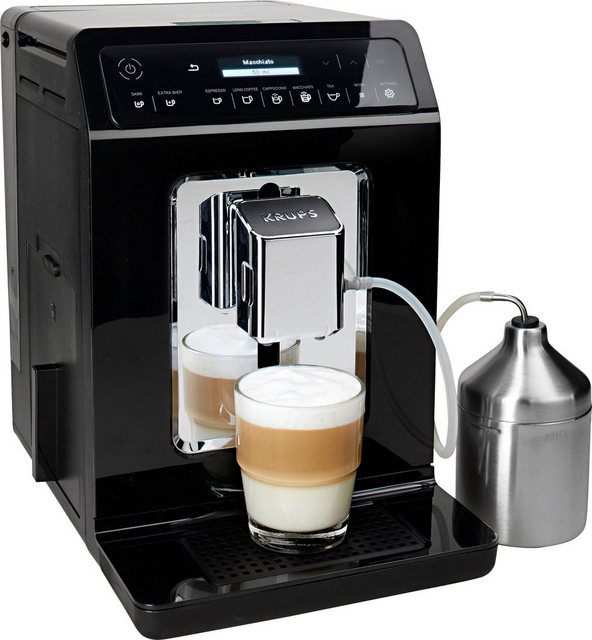 Krups Kaffeevollautomat EA8918 Evidence, OLED-Display, 12 Kaffee- und3 Tee-Variationen, 2-Tassen Funktion