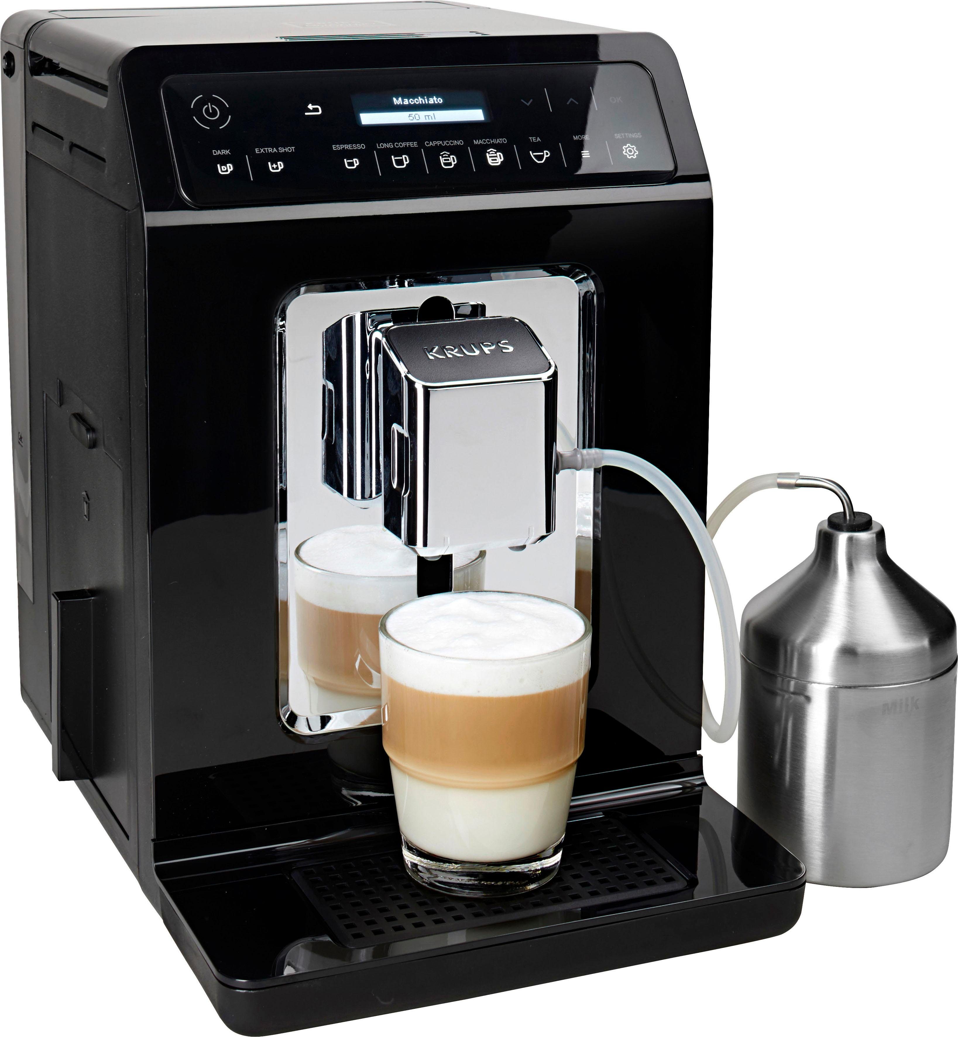 Krups Kaffeevollautomat EA8918 Evidence, OLED-Display, 12 Kaffee- und3  Tee-Variationen, 2-Tassen Funktion