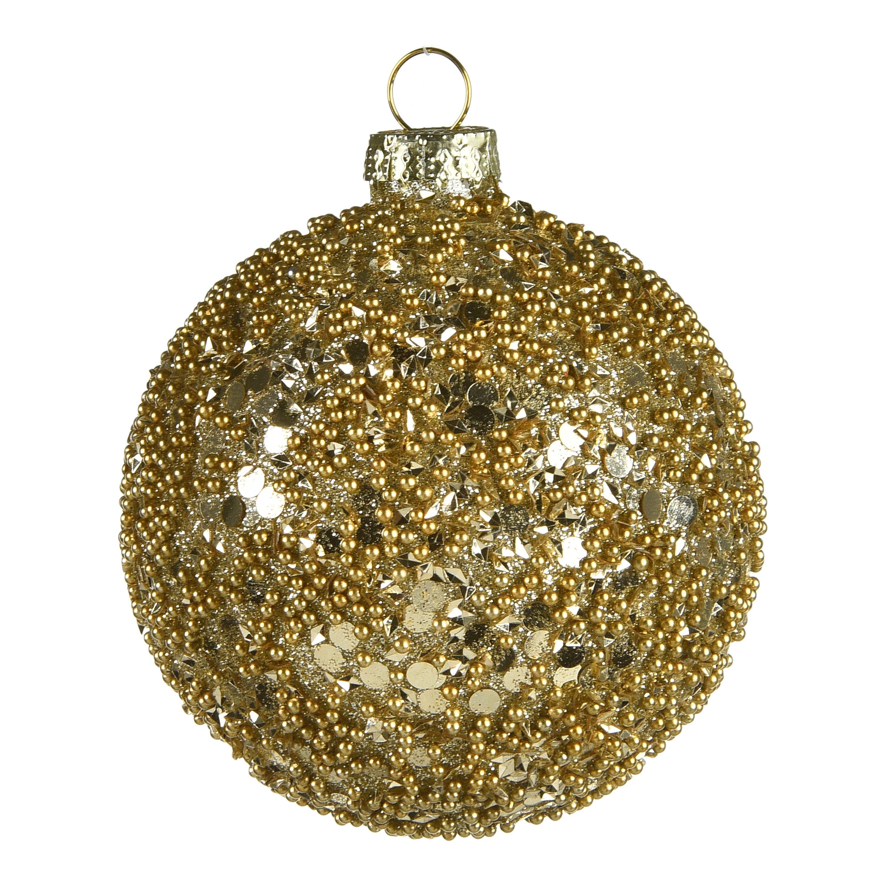 Depot Weihnachtsbaumkugel Glas-Weihnachtskugel Roundgranulat Gold