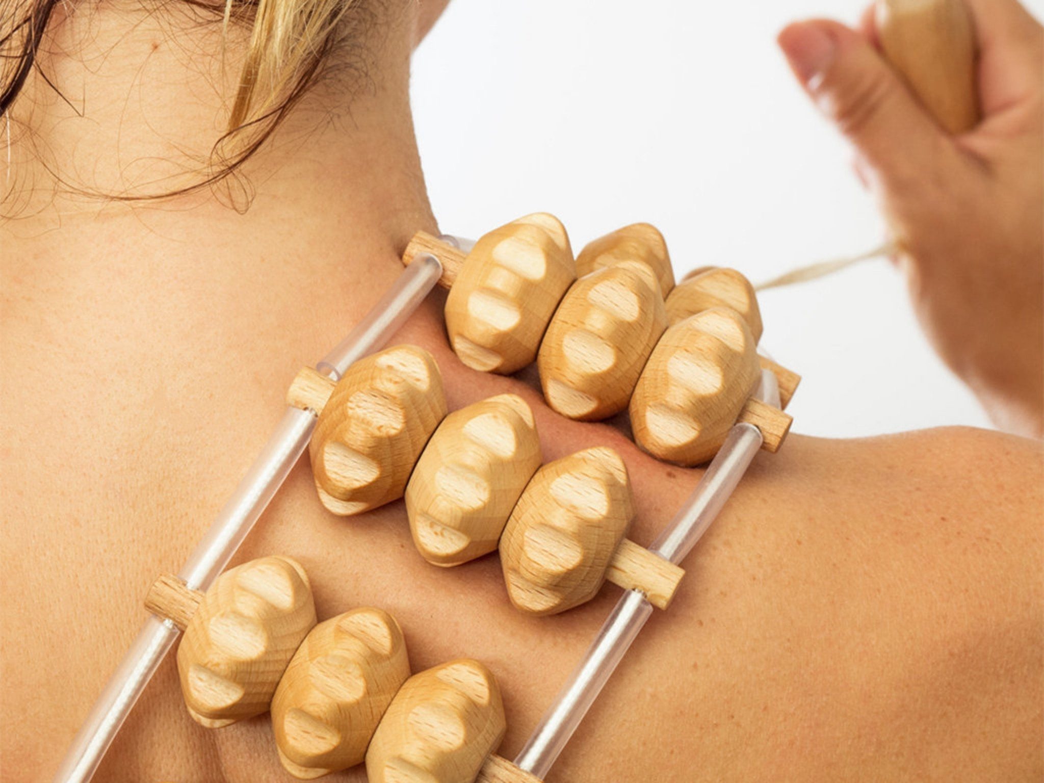 Habys Massageliege Holz-Massagegerät für Rücken, Maderotherapie & Lymphdrainage