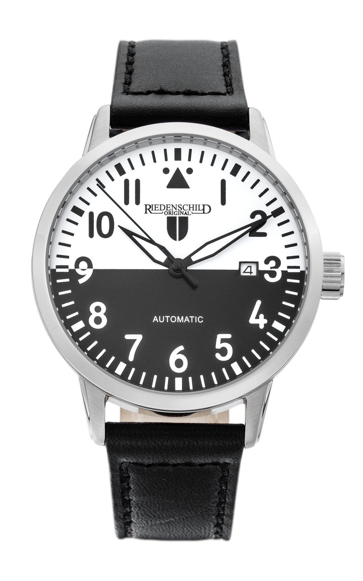 Riedenschild Automatikuhr RS7602-03 Fiegeruhr Lederband Schwarz günstig online kaufen