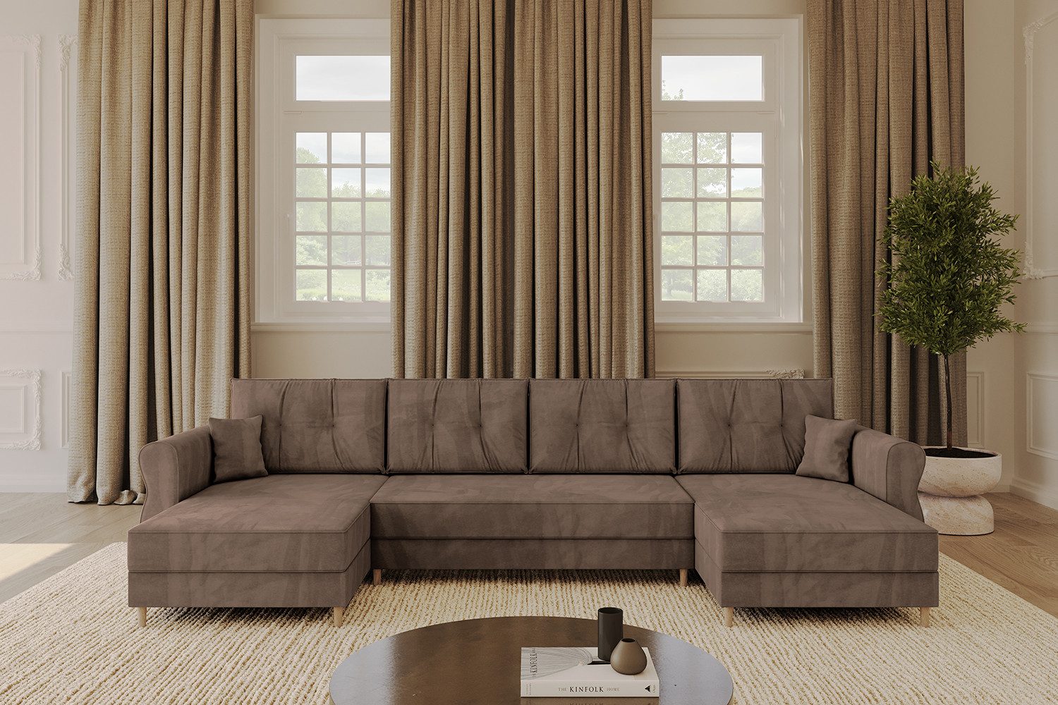 ALTDECOR Wohnlandschaft APOL-U, Couch mit Schlaffunktion, günstig online kaufen