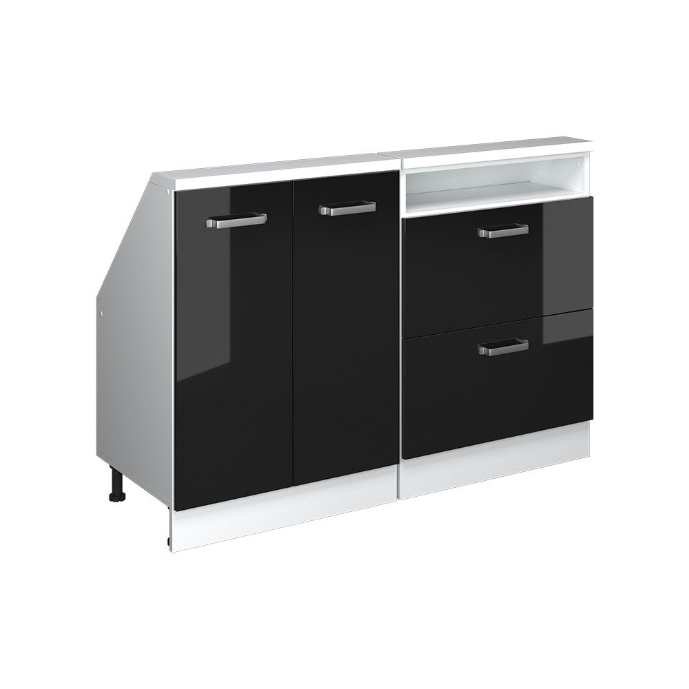Vicco Unterschrank R-Line, Schwarz Hochglanz/Weiß, 120 günstig online kaufen