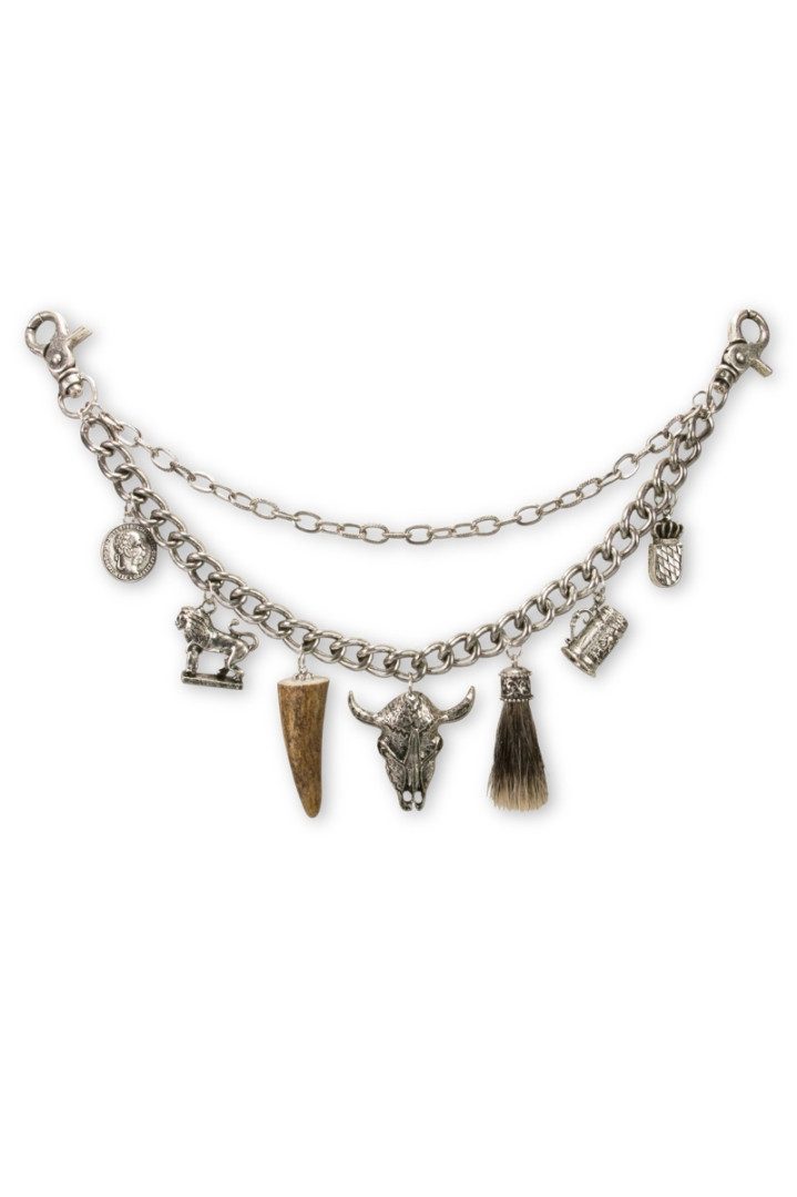 Alpenflüstern Schmuckset Charivari - STIERKOPF II - silber