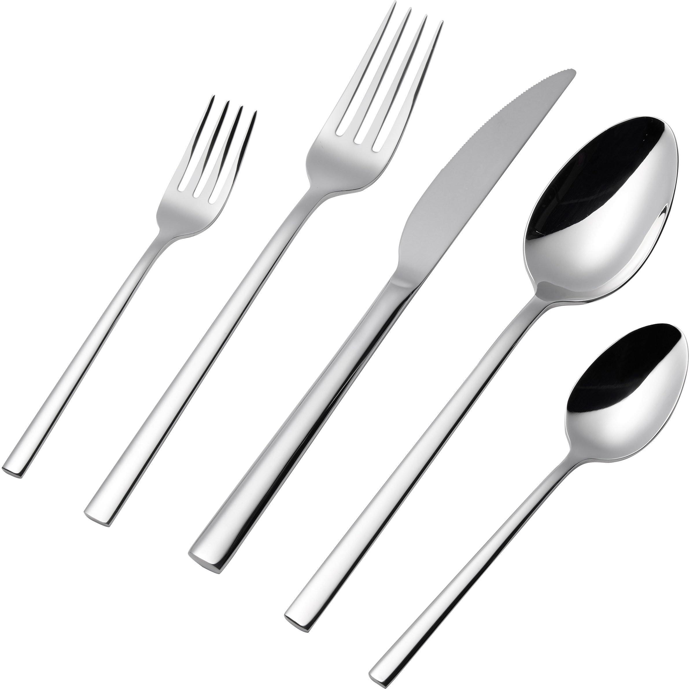 Hanseatic Besteck-Set SMART, wahlweise in glänzender oder matter Optik (30-tlg), 6 Personen, Edelstahl 18/10, leichtes und minimalistisches Design