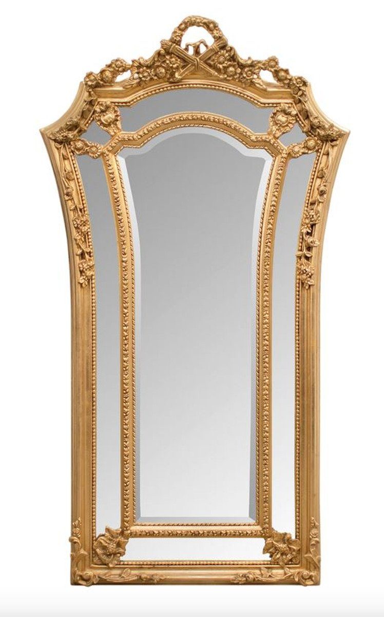 Casa Padrino Barockspiegel Barock Wandspiegel Gold 115 x H. 207 cm - Barockstil Spiegel Antik Stil Möbel