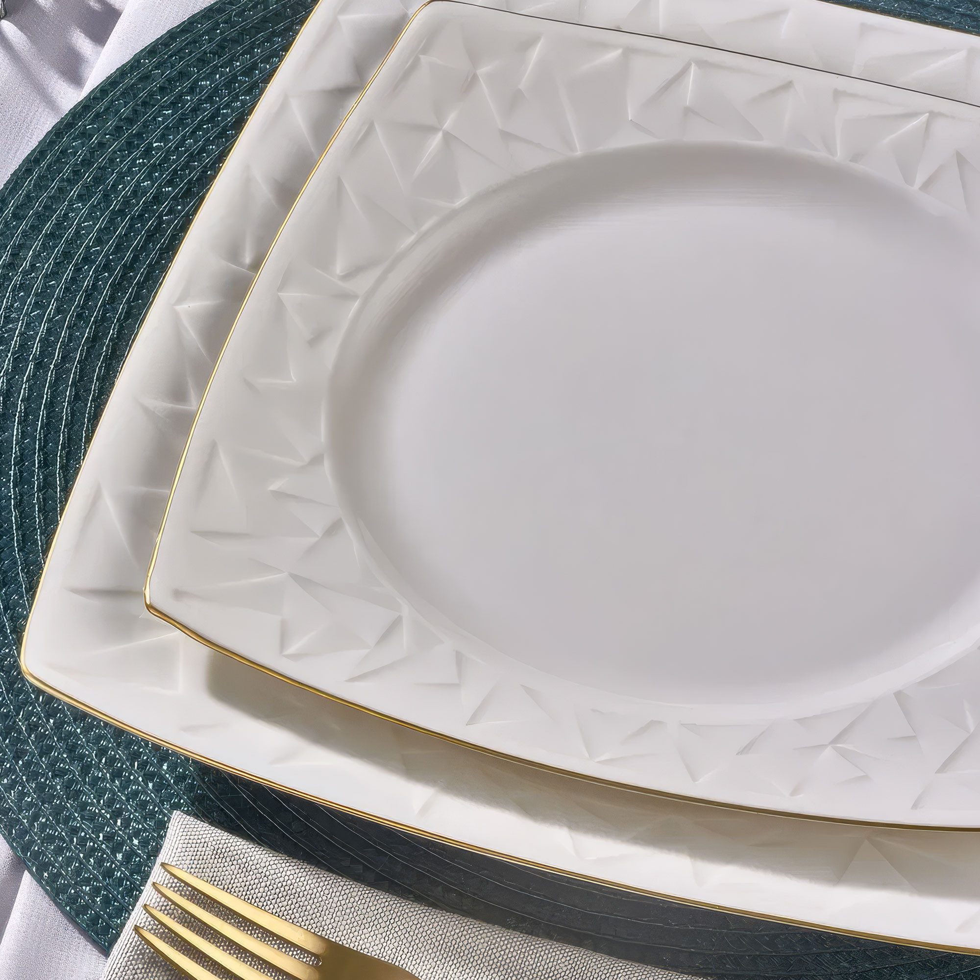 GÜRAL Porselen Tafelservice VIVENTE (30-tlg), 6 Personen, Porzellan, Elegantes Design, stilvoll und robustes Porzellan