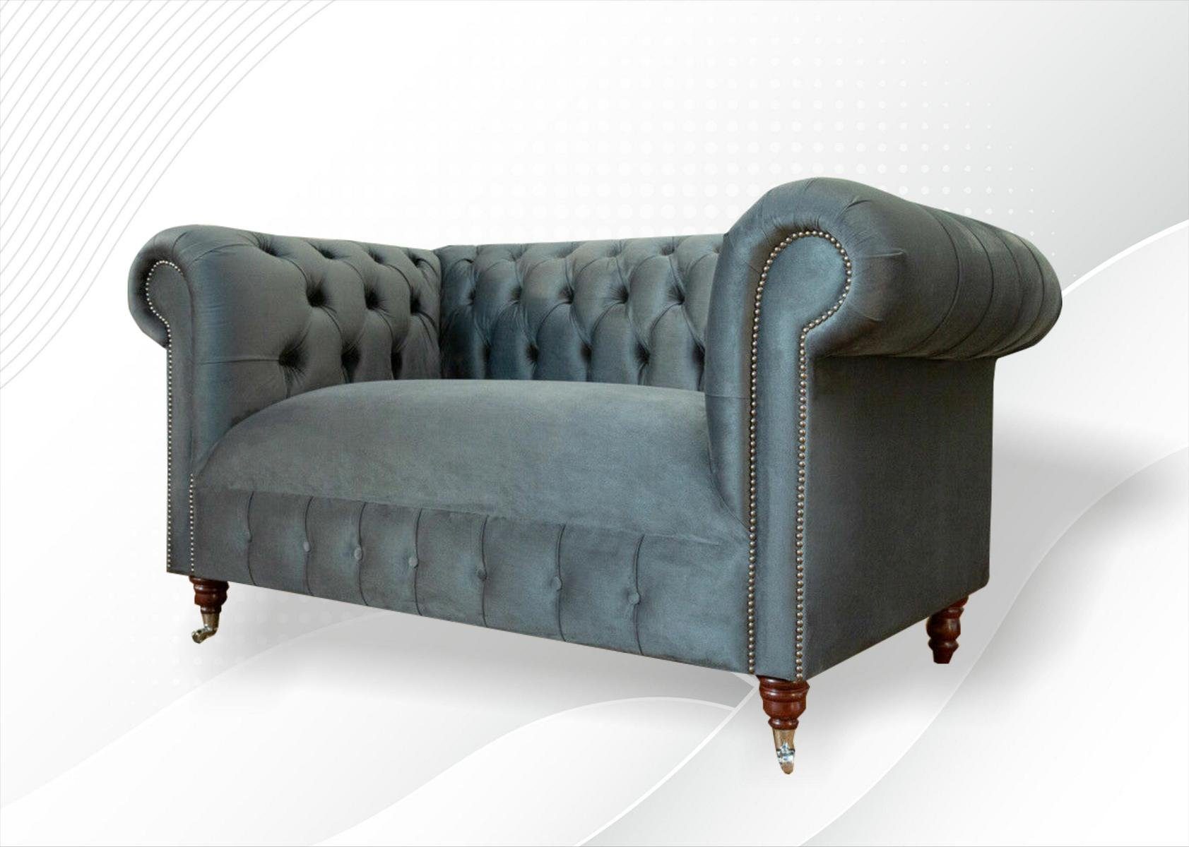 JVmoebel Chesterfield-Sofa, cm Chesterfield 165 Sitzer 2 Sofa Couch Design