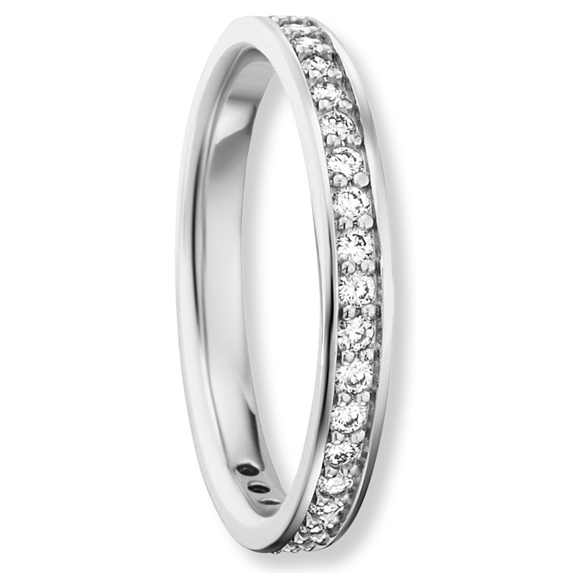 ct Diamantring Diamant Ring 0.25 ELEMENT Brillant 585 Schmuck Weißgold, aus Gold ONE Damen