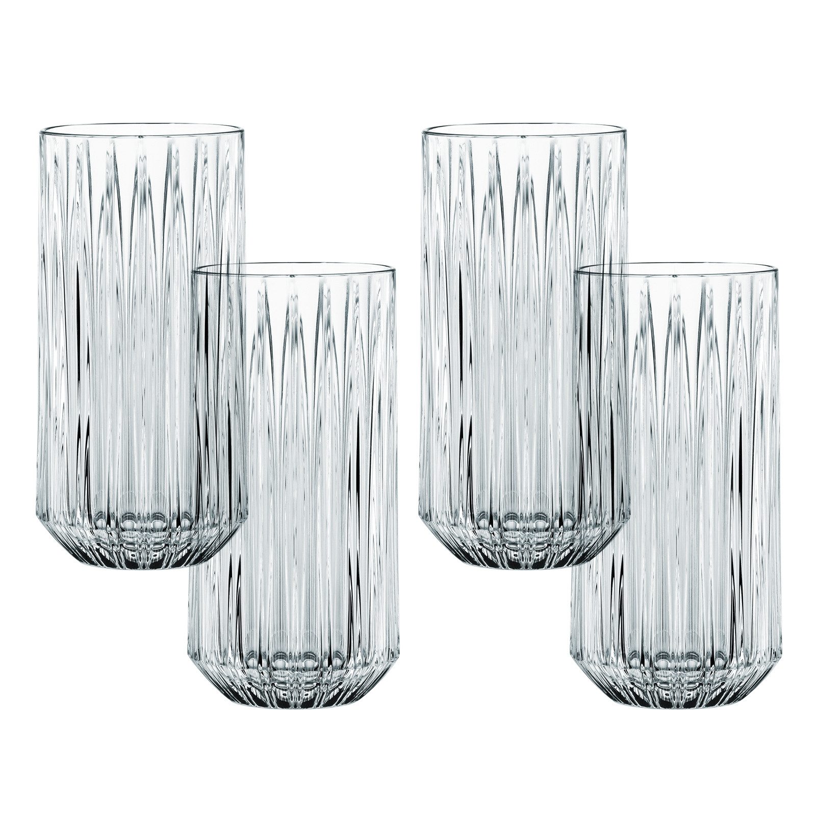 Nachtmann Glas Nachtmann Jules Longdrinkglas, 4er-Set, 4-tlg., Kristallglas