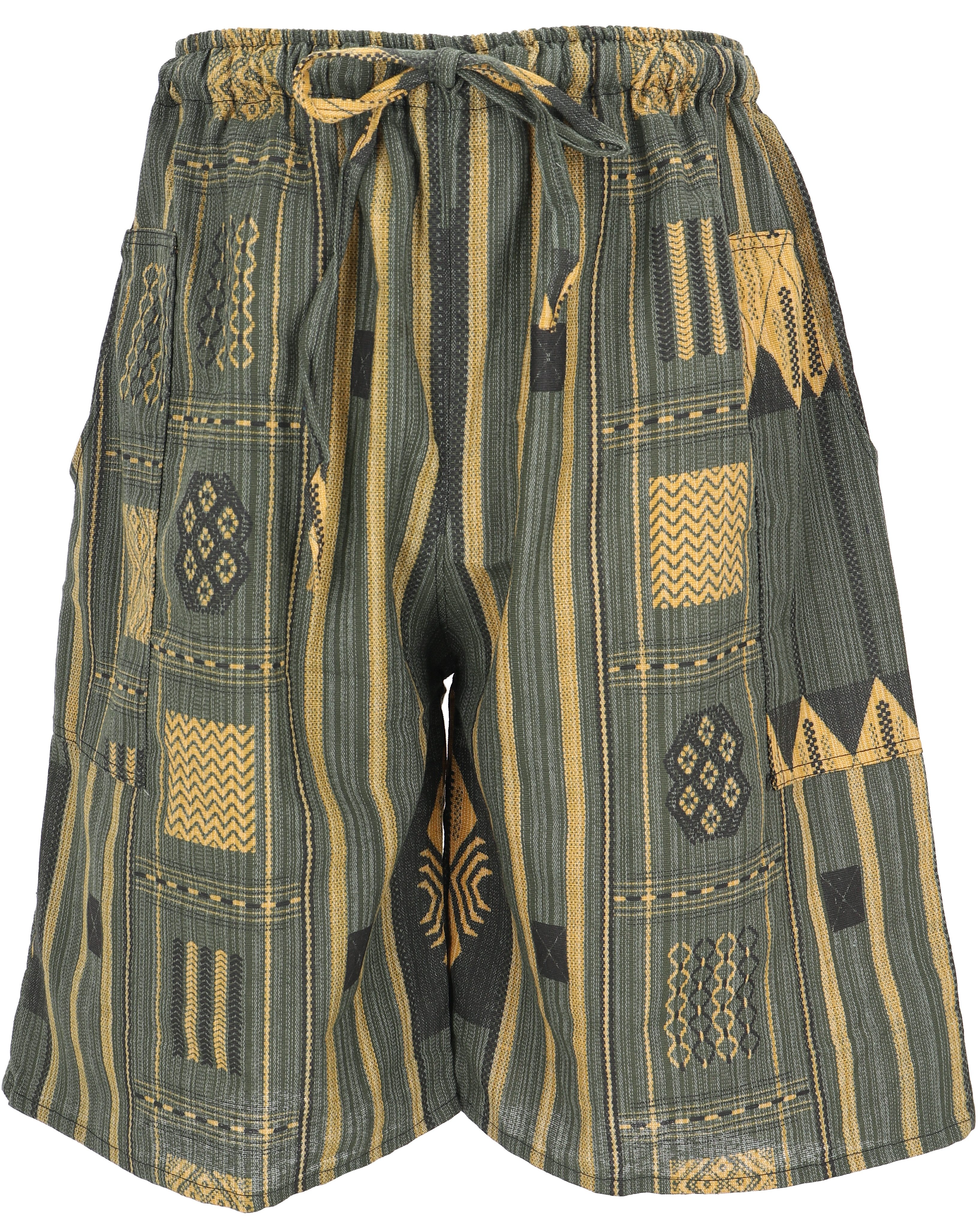 Guru-Shop Relaxhose Ethno Yogashorts, Ikat Shorts günstig online kaufen