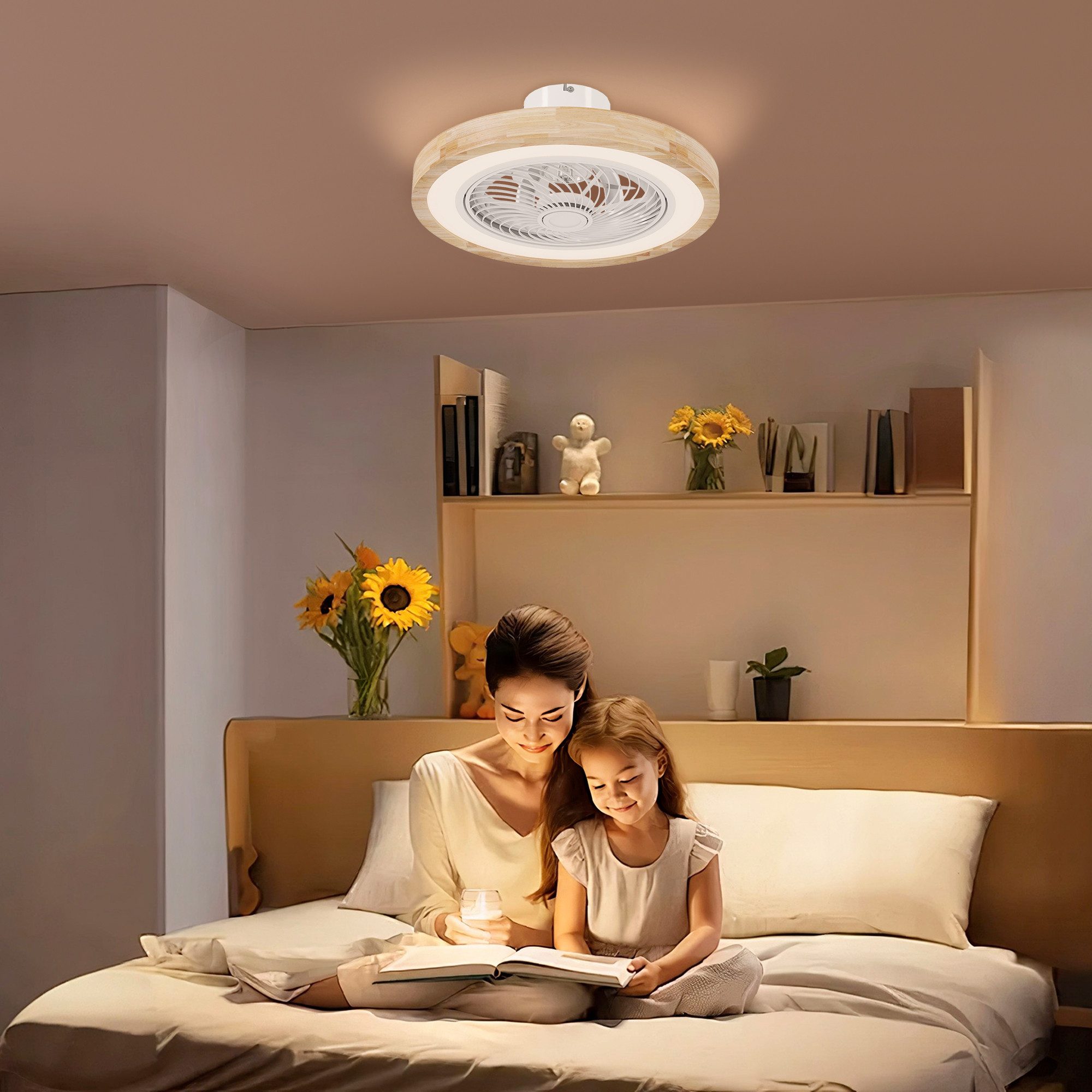 HOMCOM Deckenventilator mit Beleuchtung Fernbedienung LED günstig online kaufen