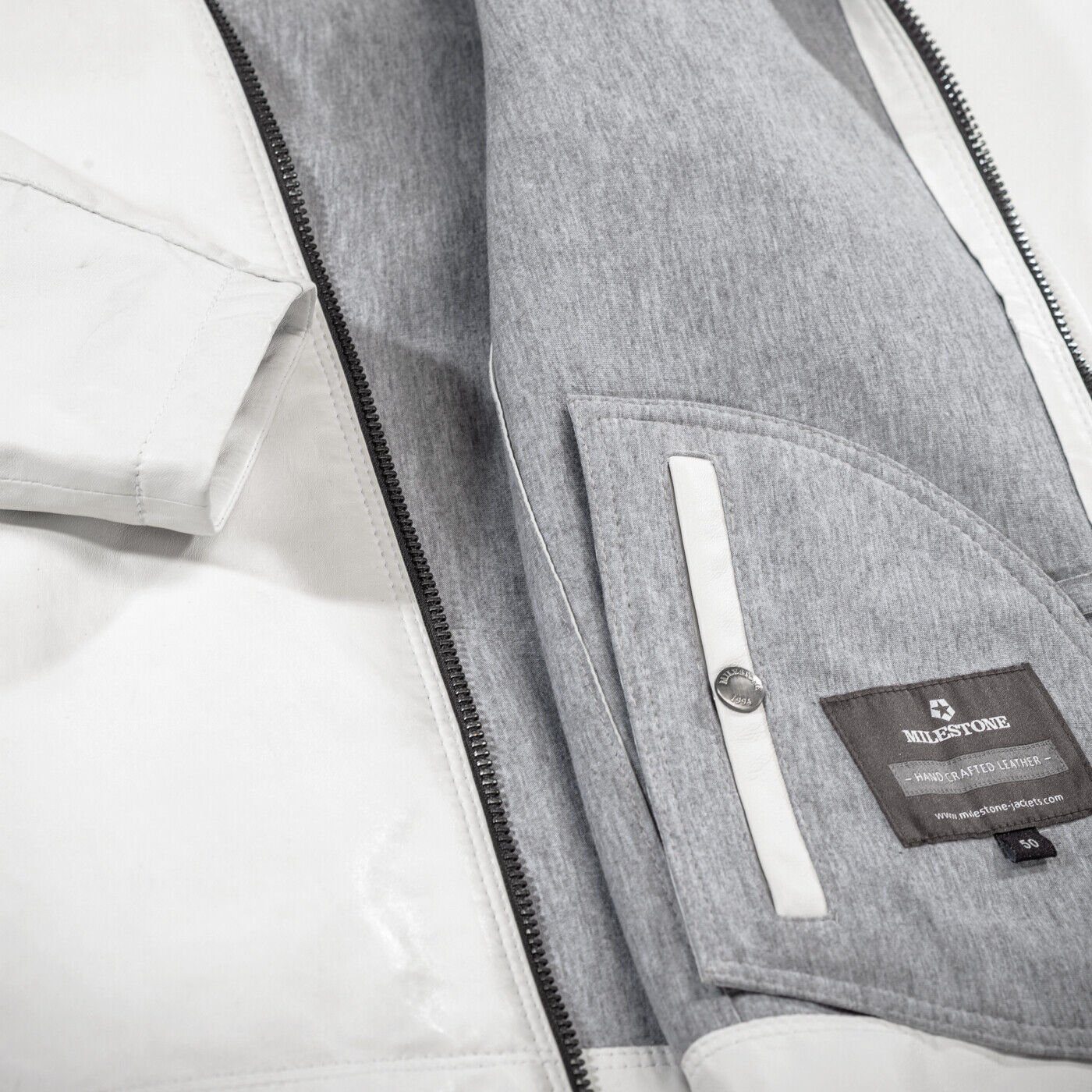 Milestone Lederjacke Jordan aus Lammnappa Leder mit abnehmbarer Kapuze