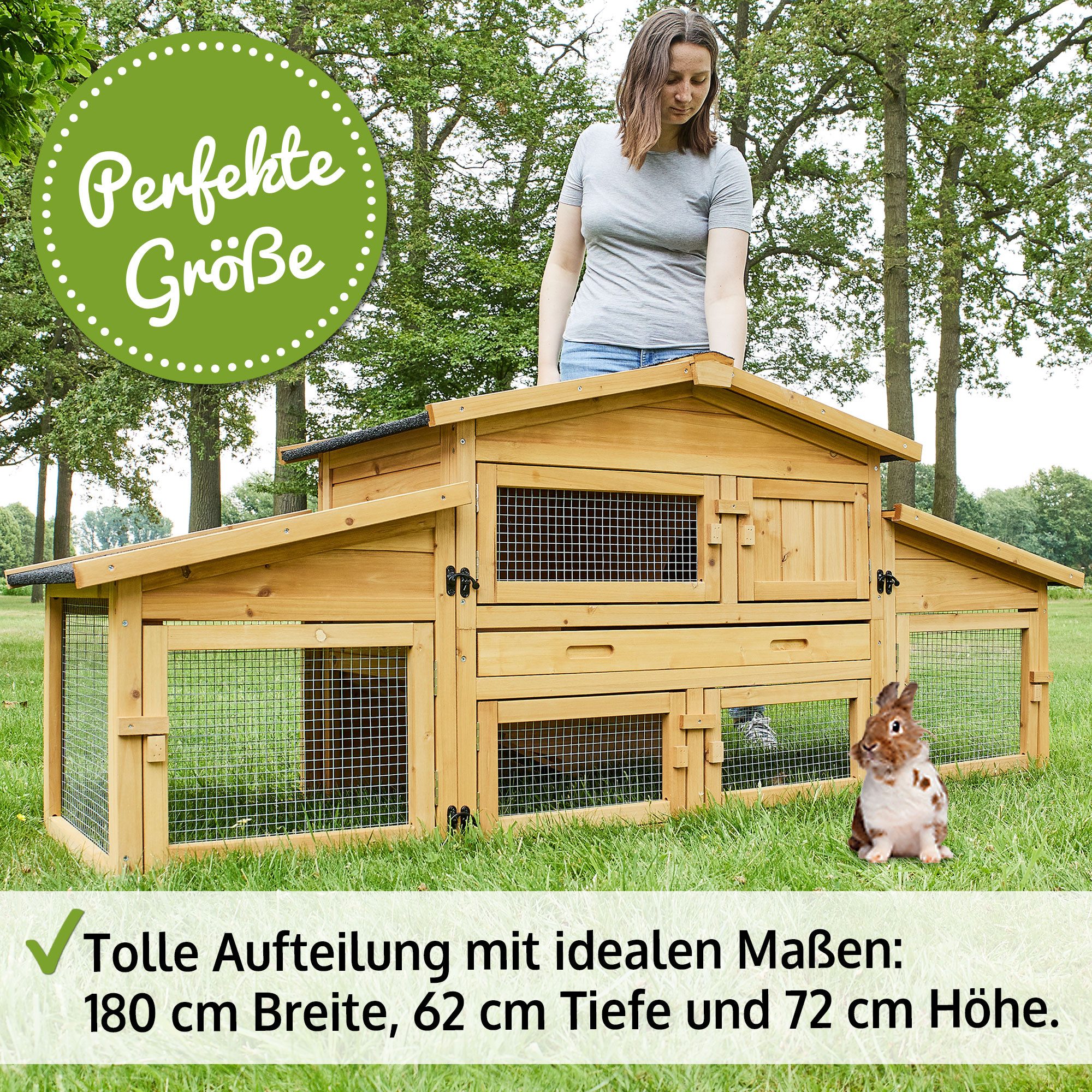 Zooprinz Kleintierstall Dorf Alm mit Doppelauslauf günstig online kaufen