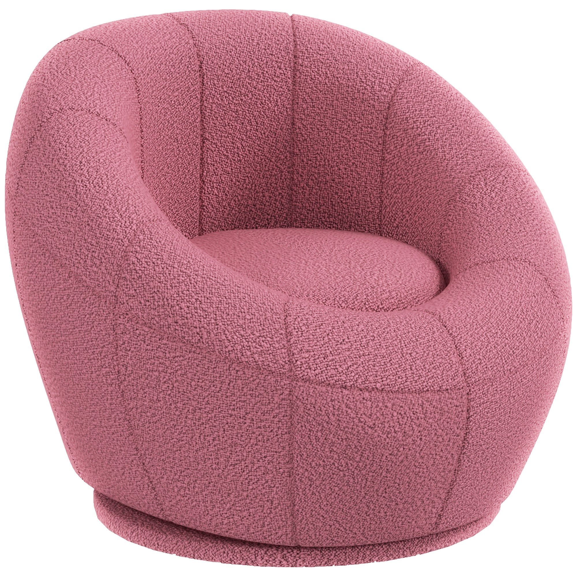 furnicato Kindersessel Teddy-Fleece 60x56x48 cm Rosa (1-St)