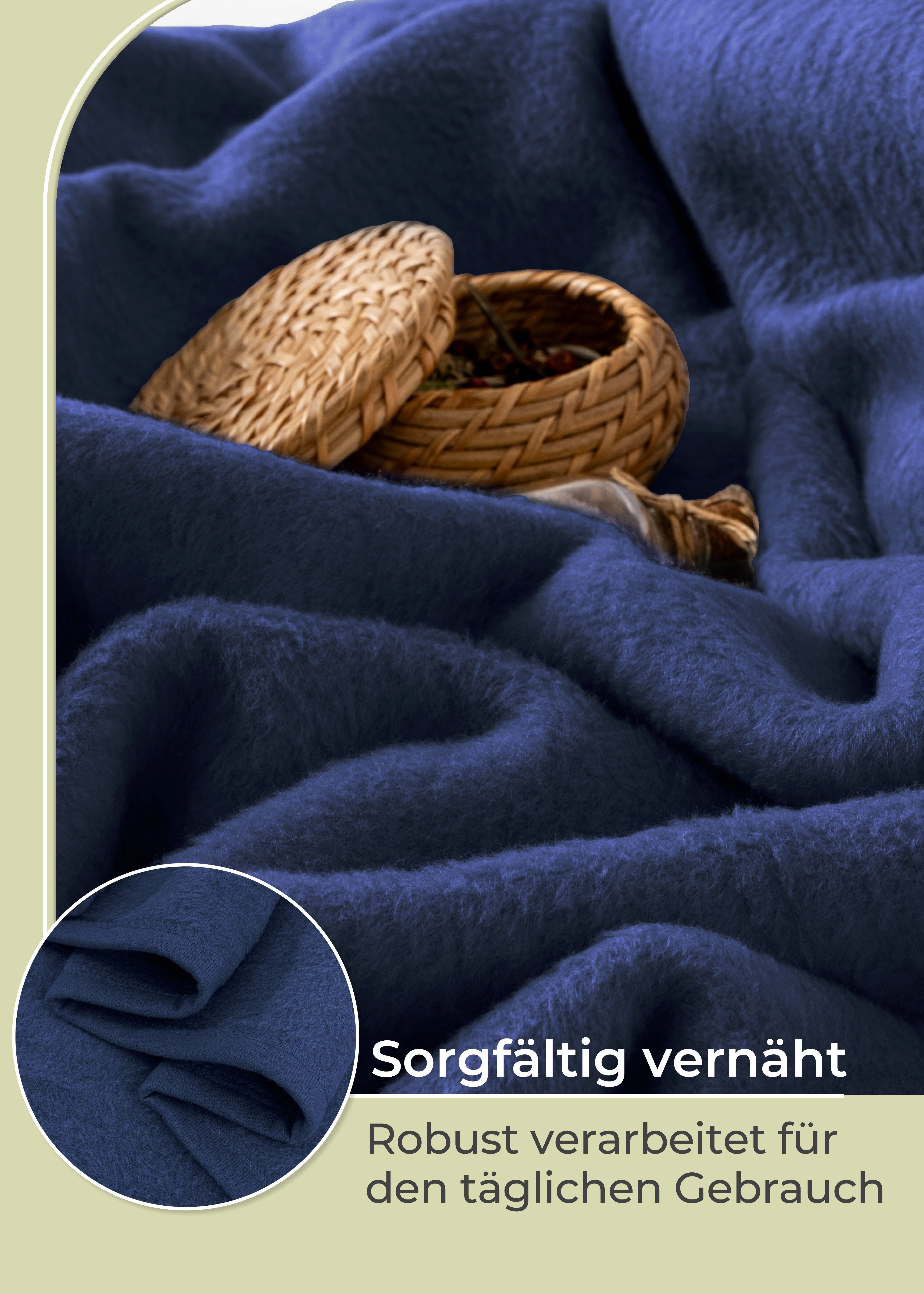 Wohndecke Wohndecke aus Baumwolle - Kuscheldecke, Baumwolldecke -, Laynenburg, Decke als Sofa-decke, Couchdecke, Wolldecke aus Baumwollmix – Bild 5 von 5