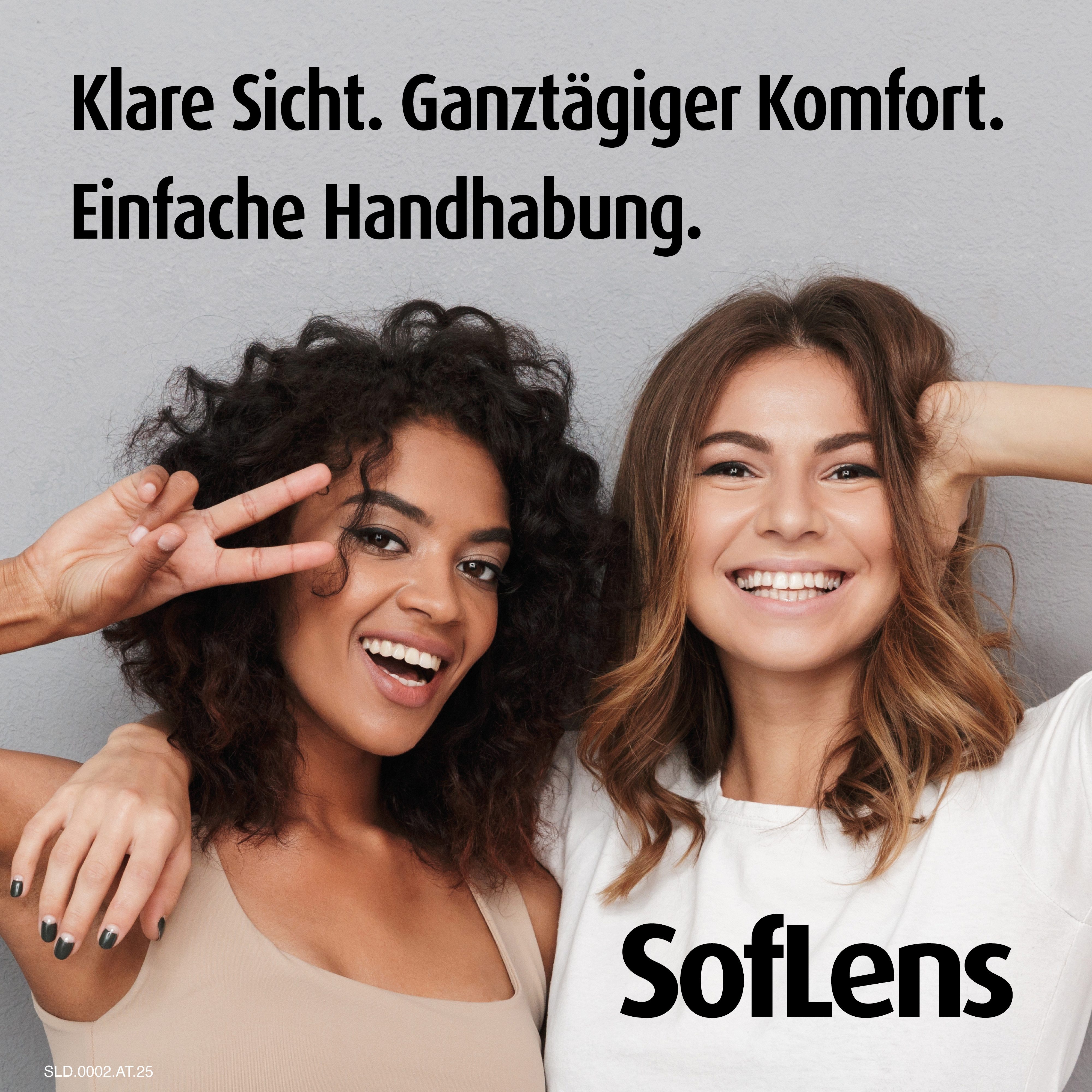 BAUSCH + LOMB Tageslinsen SofLens Daily Disposable, sphärische Kontaktlinsen, weich, 90 Stück BC 8.6 mm / DIA 14.2