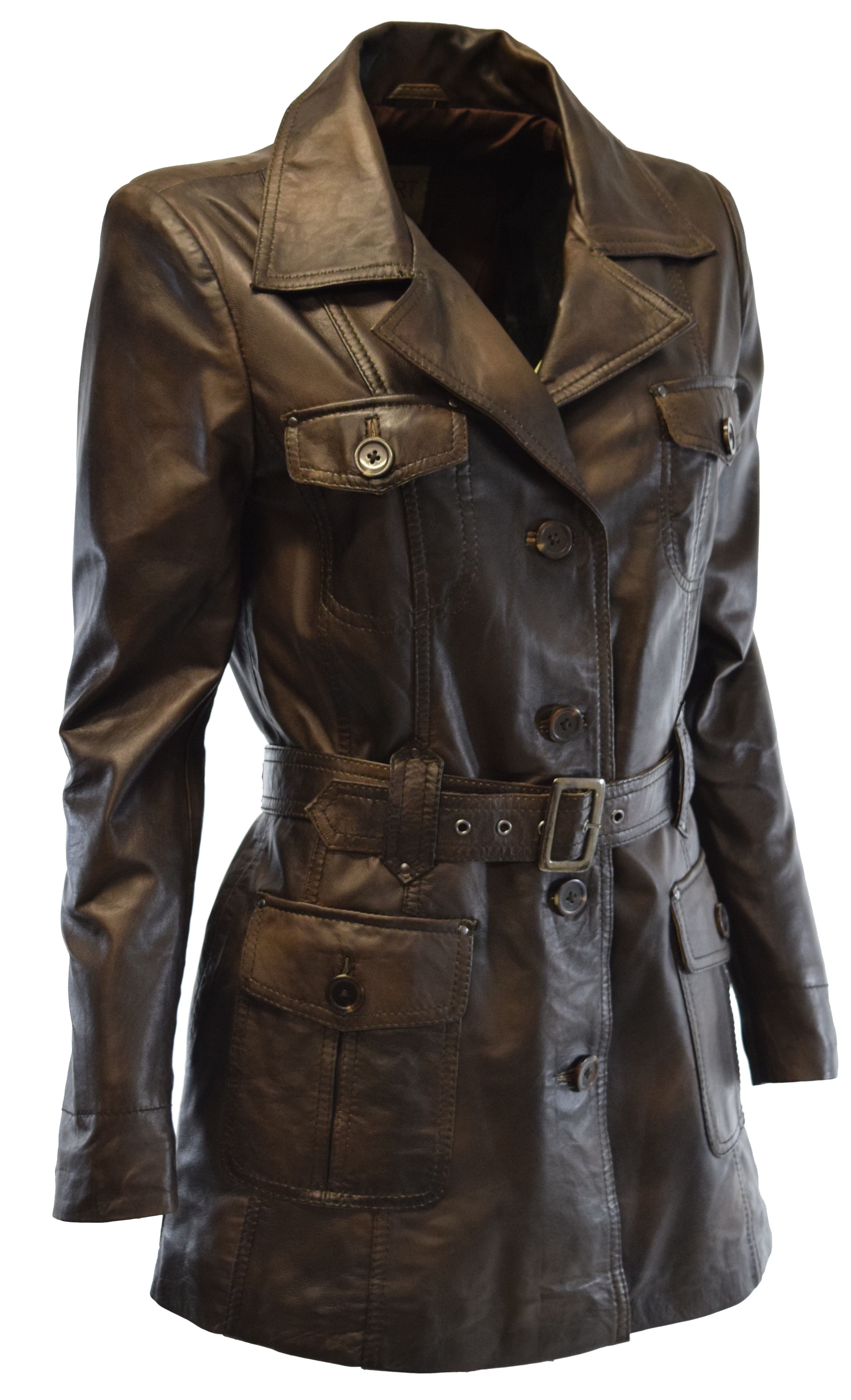 Zimmert Leather Ledermantel Sabina mit Ledergürtel, Brusttaschen, Schwarz, günstig online kaufen