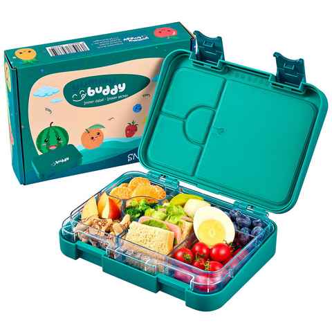 ecosa Lunchbox EO-8173 yummy buddy Kinder Brotdose, Tritan, (Brotdose, 4-tlg), Kinderfreundliche Verriegelung,BPA-Frei,Auslaufsicher,Vesperdose
