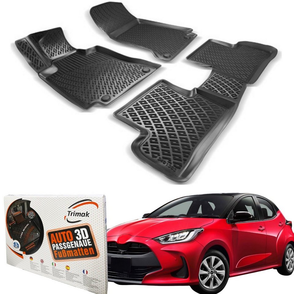 2020 TRIMAK Trimak Toyota Yaris ab 4.Gen. Gummimatten Auto-Fußmatte, Autofußmatten (XP21)