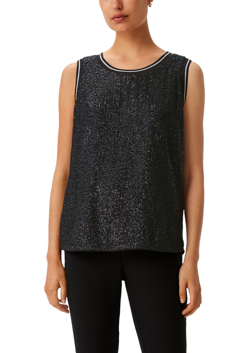 comma casual identity T-Shirt Glamour Blusentop mit Pailletten günstig online kaufen