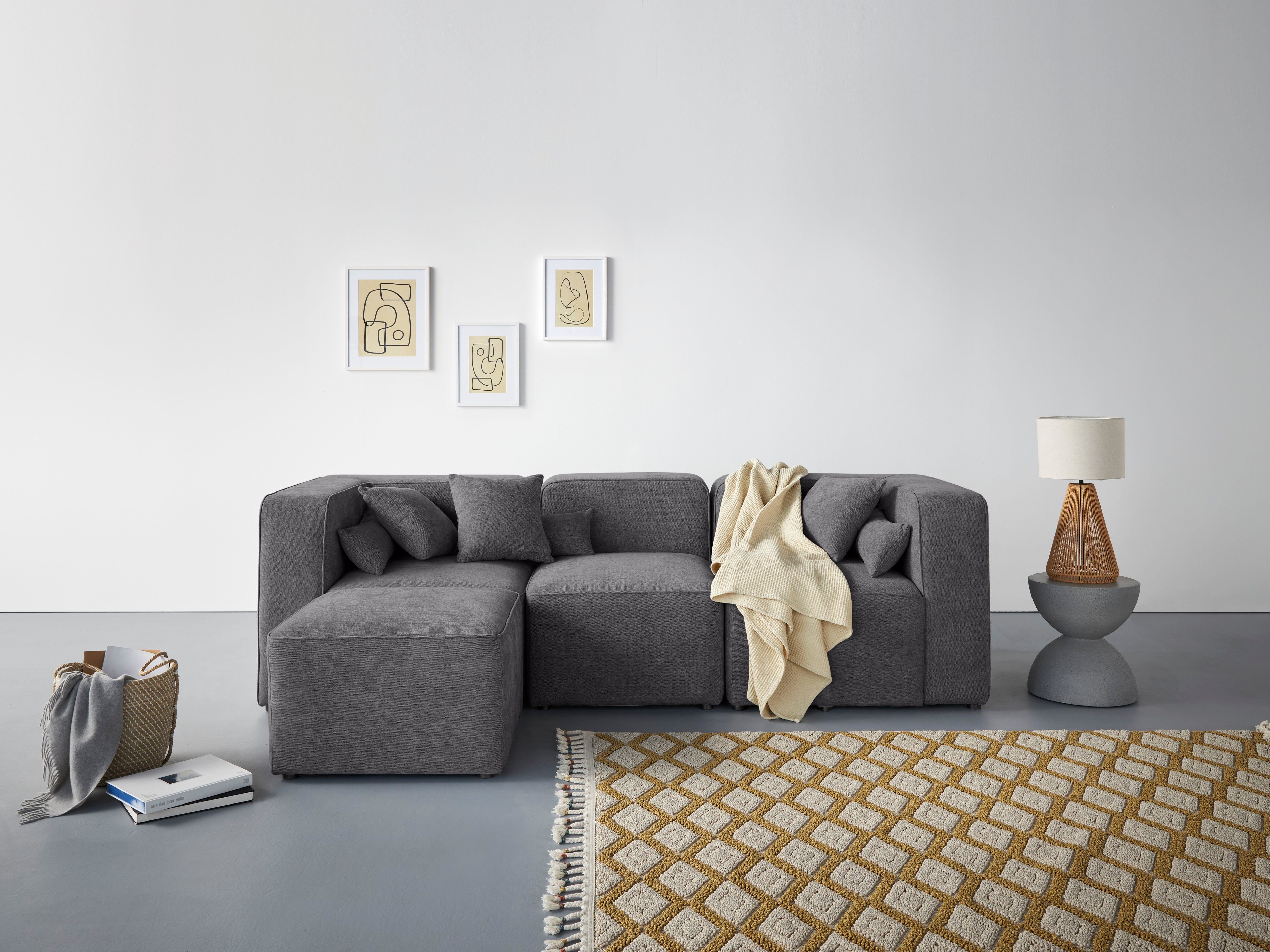 Home affaire 3-Sitzer Sundstrup L-Form, Modulserie, individuelle Zusammenstellung