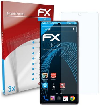 atFoliX Schutzfolie Displayschutz für Samsung Galaxy Note 20, (3 Folien), Ultraklar und hartbeschichtet