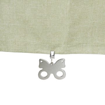 relaxdays Tischtuchklammer 16 Tischdeckenbeschwerer Schmetterling