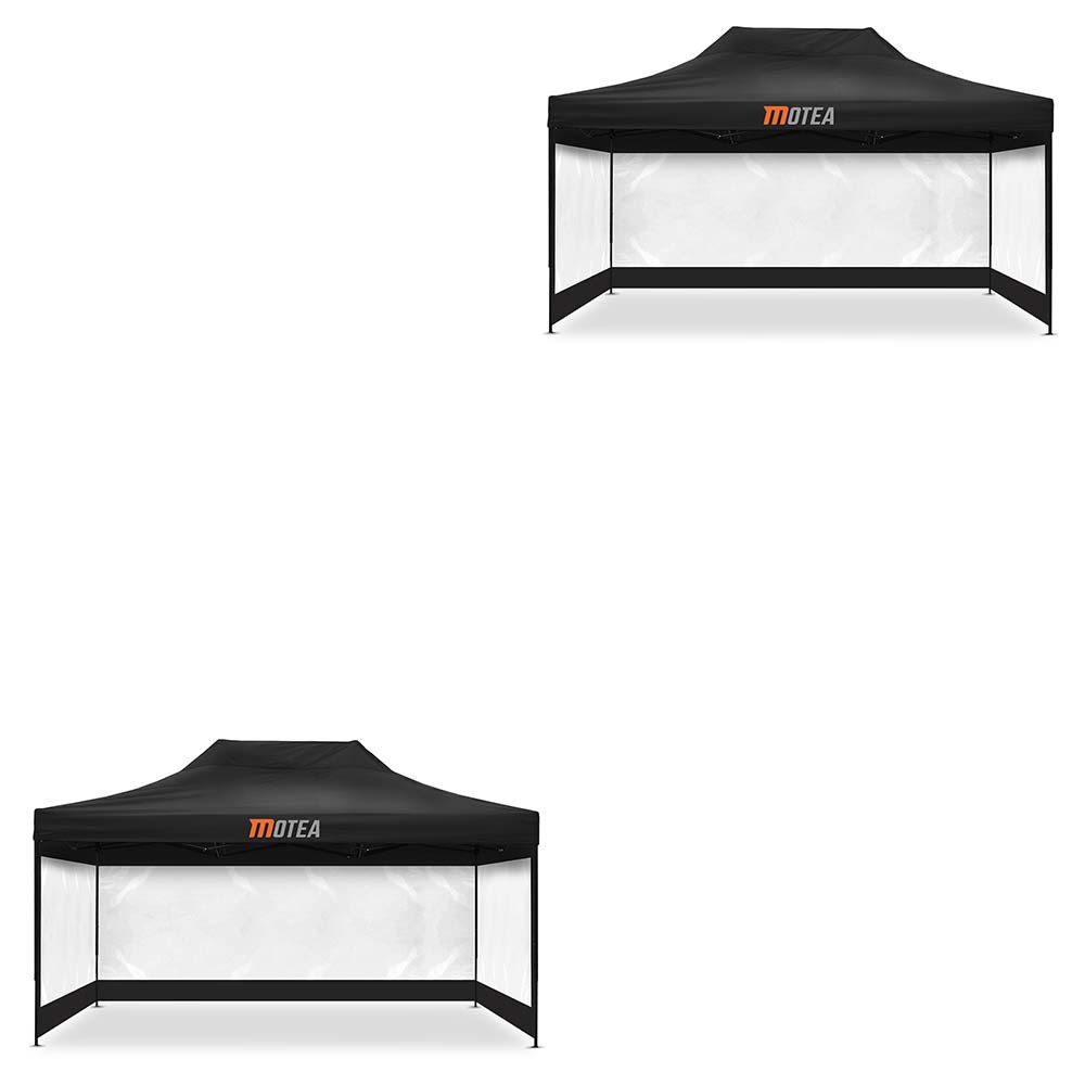 Tourtecs Bikerzelt 2x Rennzelt für Chopper / Custombike + 4 Seitenwände MOTEA sw-tr CB258
