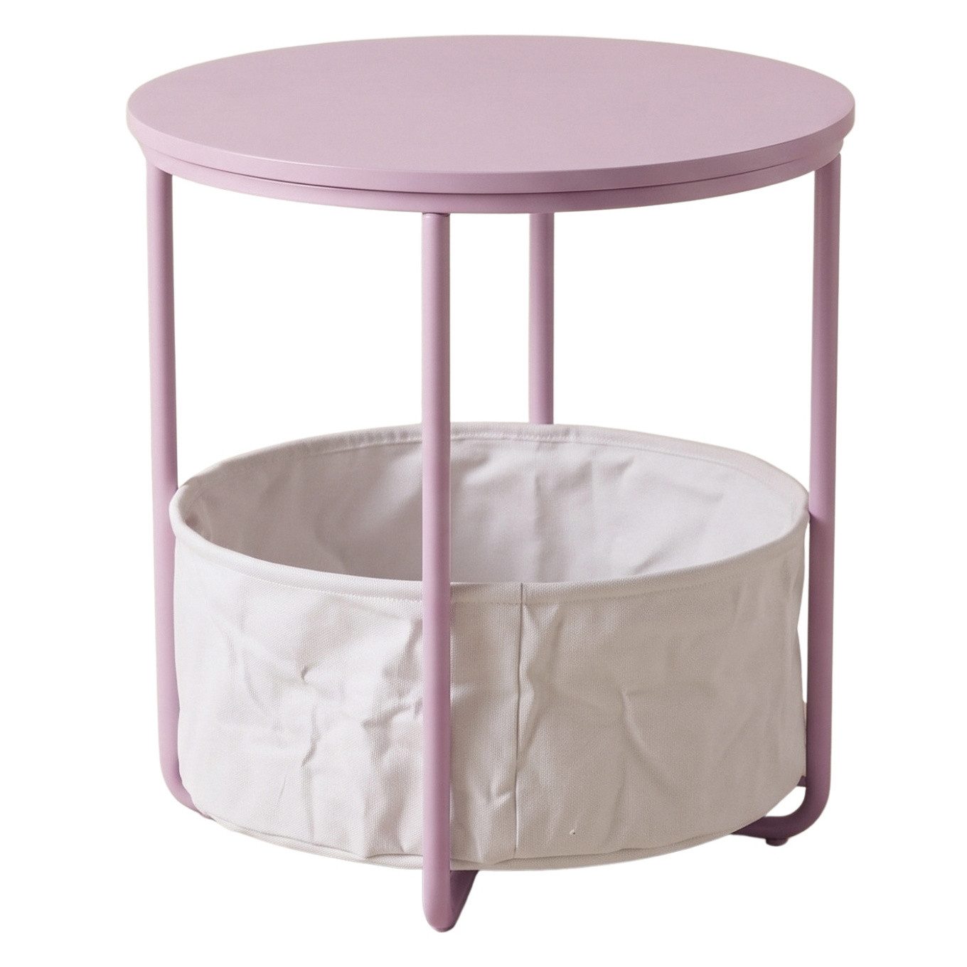 SCENA LIVING Beistelltisch Runder Beistelltisch mit Korb, Ø 45 cm x 50 cm