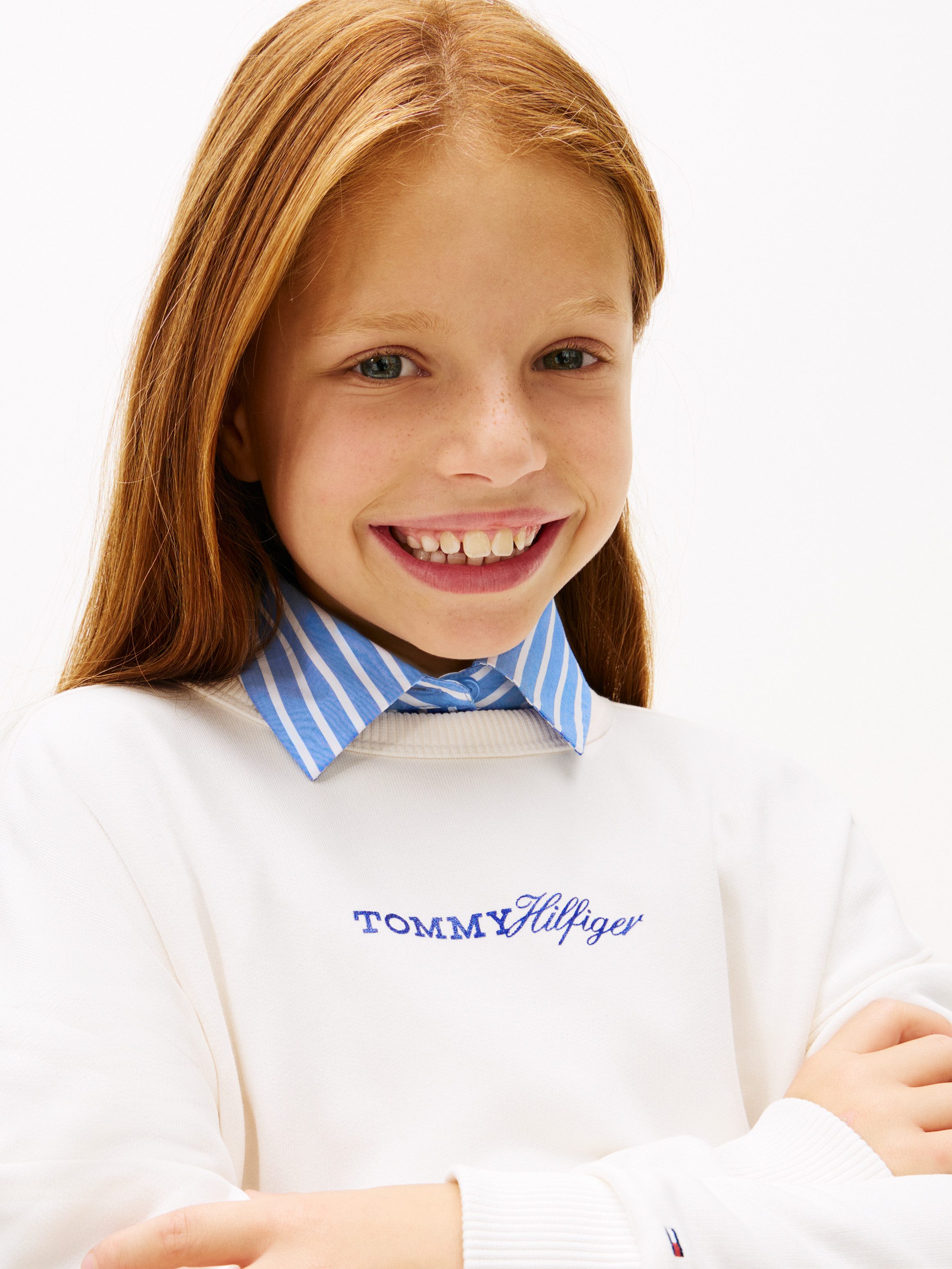 Tommy Hilfiger Sweatshirt GLITTER TOMMY CREW Kinder bis 16 Jahre, regular fit