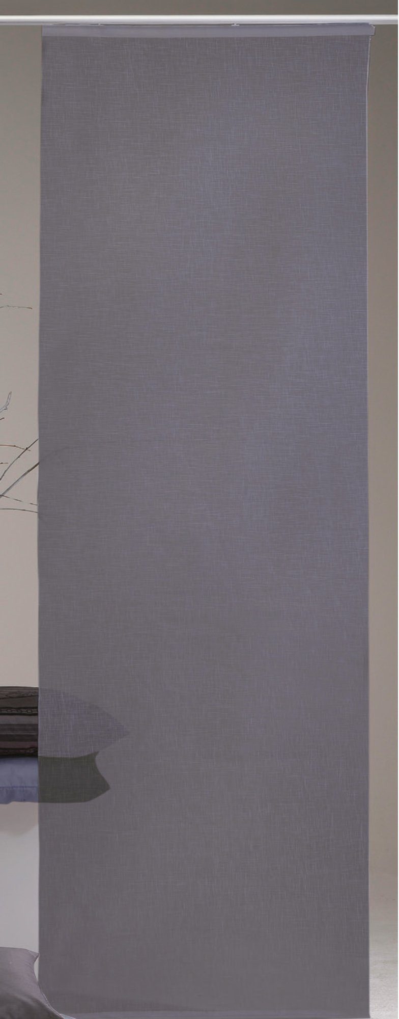 Schiebegardine Desiré, (B cm H), x Paneelwagen x 245 Klettband Beschwerungsstange Arsvita, - / Flächenvorhang transparent, 60 (1 St), Anthrazit Schiebevorhang inkl