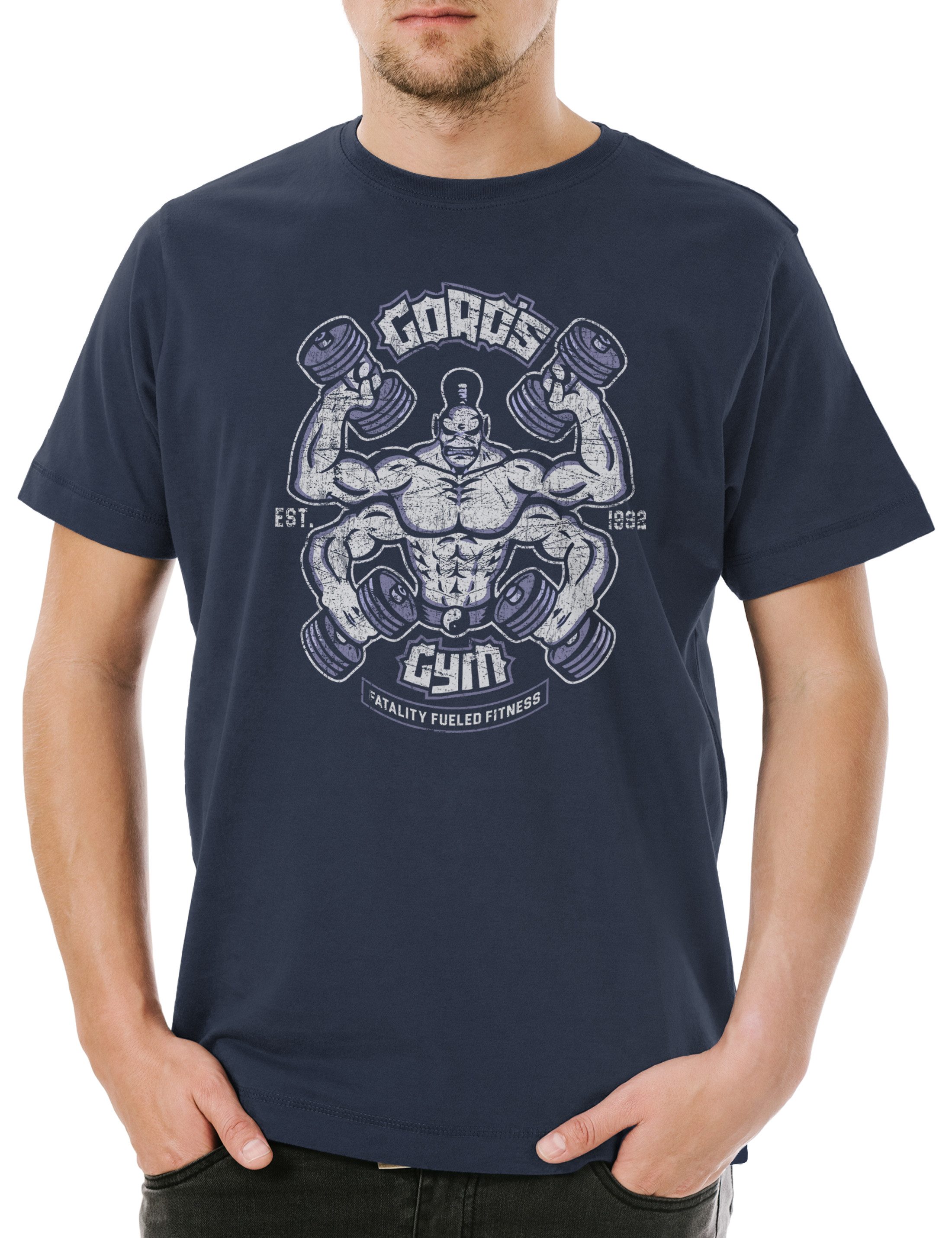 Urban Backwoods Print-Shirt Goro's Gym Herren T-Shirt Mortal Criminals Kriminelle MK Raiden Kombat (1-tlg) Kung Fu Martial Arts