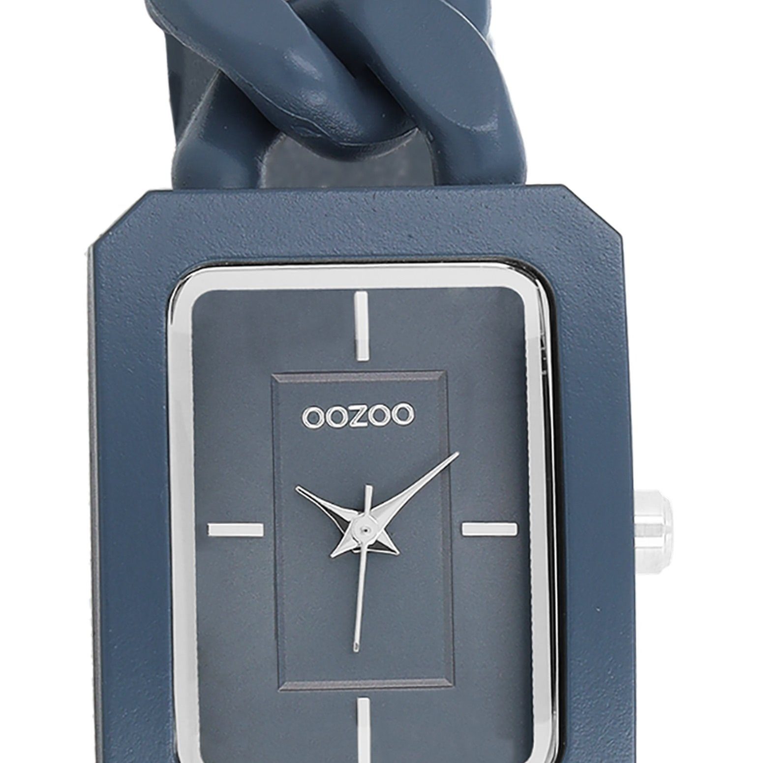 OOZOO Quarzuhr Oozoo Damen Armbanduhr Timepieces Analog, Damenuhr  rechteckig, groß (ca 31x24mm) Kunststoffarmband, Fashion, stufenlos  verstellbarer Schiebeverschluss