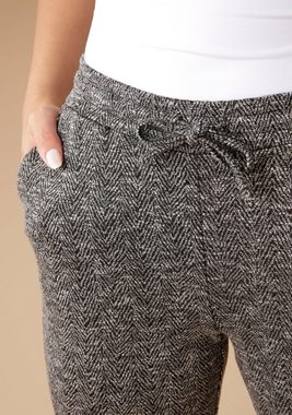 Aniston SELECTED Schlupfhose mit Fischgrat-Muster