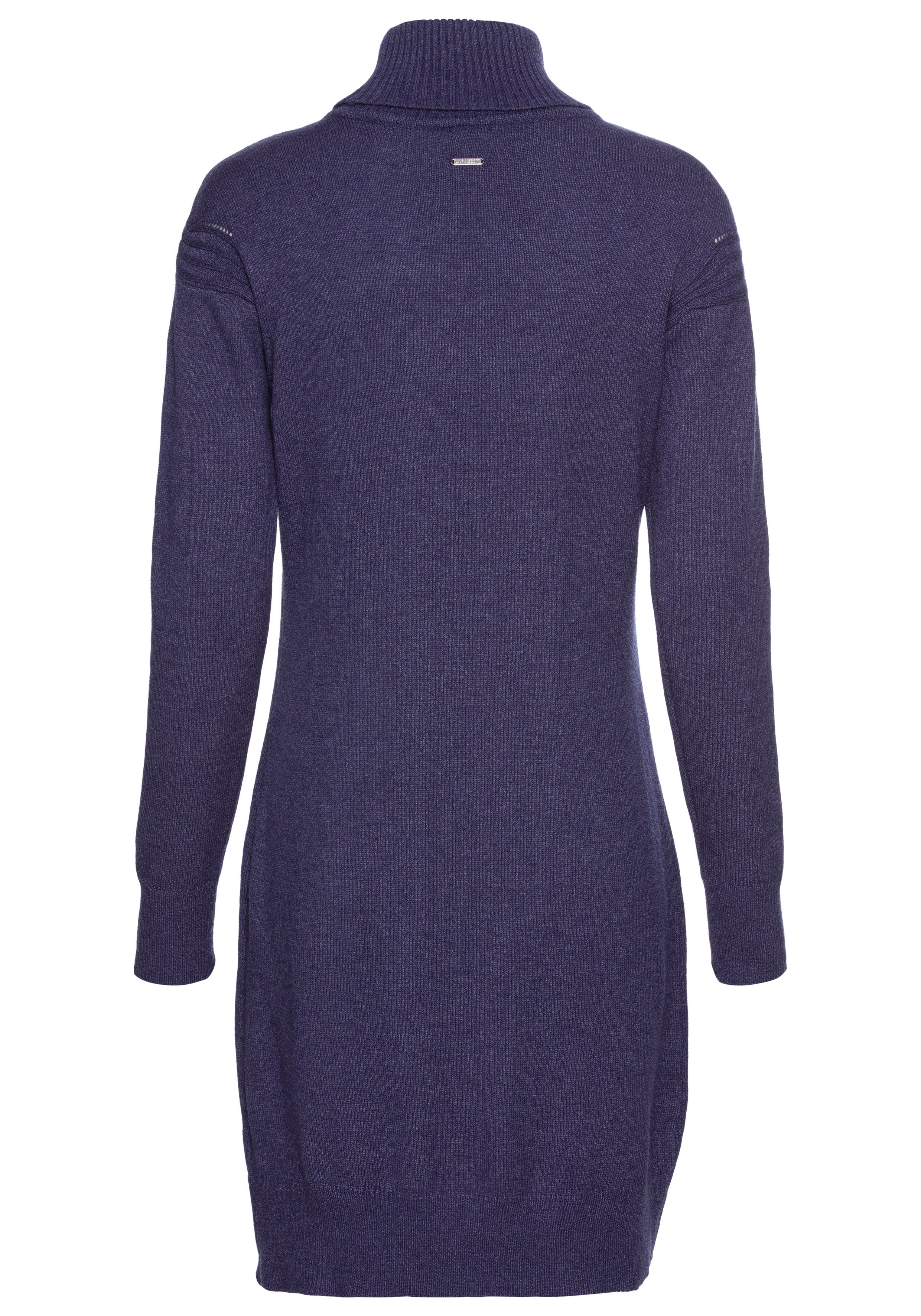 Laura Scott Strickkleid mit Rollkragen und Zierknöpfen