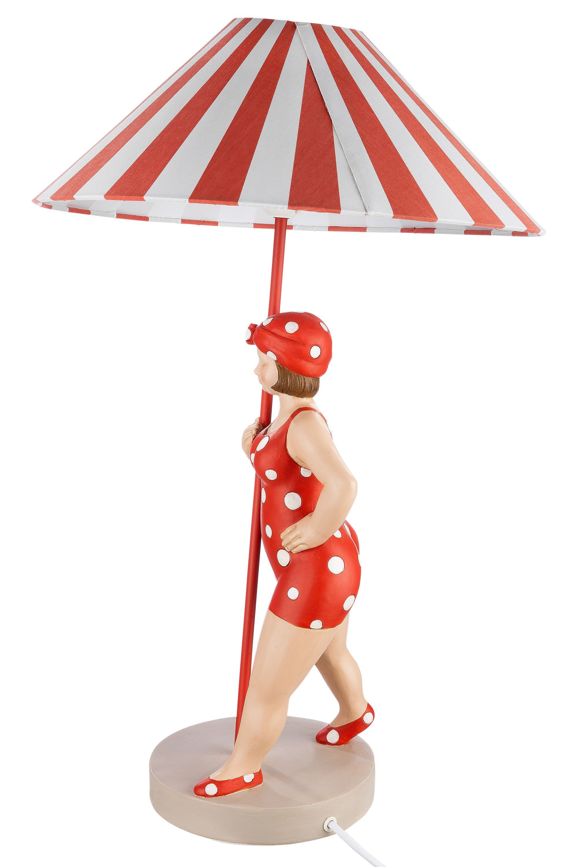 GILDE Tischleuchte GILDE Lampe Becky - rot - H. 60cm x D. 38,5cm