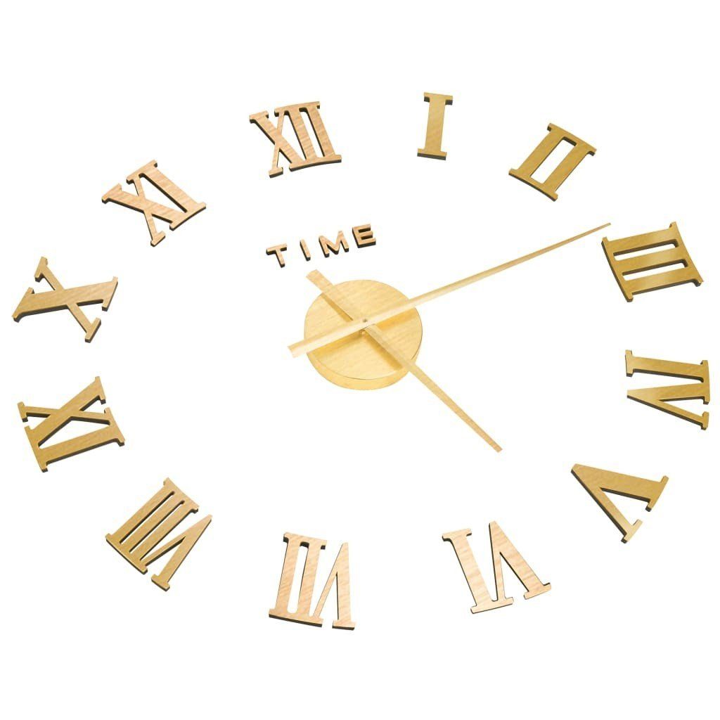 tinkaro Uhr 3D-Wanduhr DORKAS Ethylen-Vinylacetat XXL-Wanduhr Gold günstig online kaufen