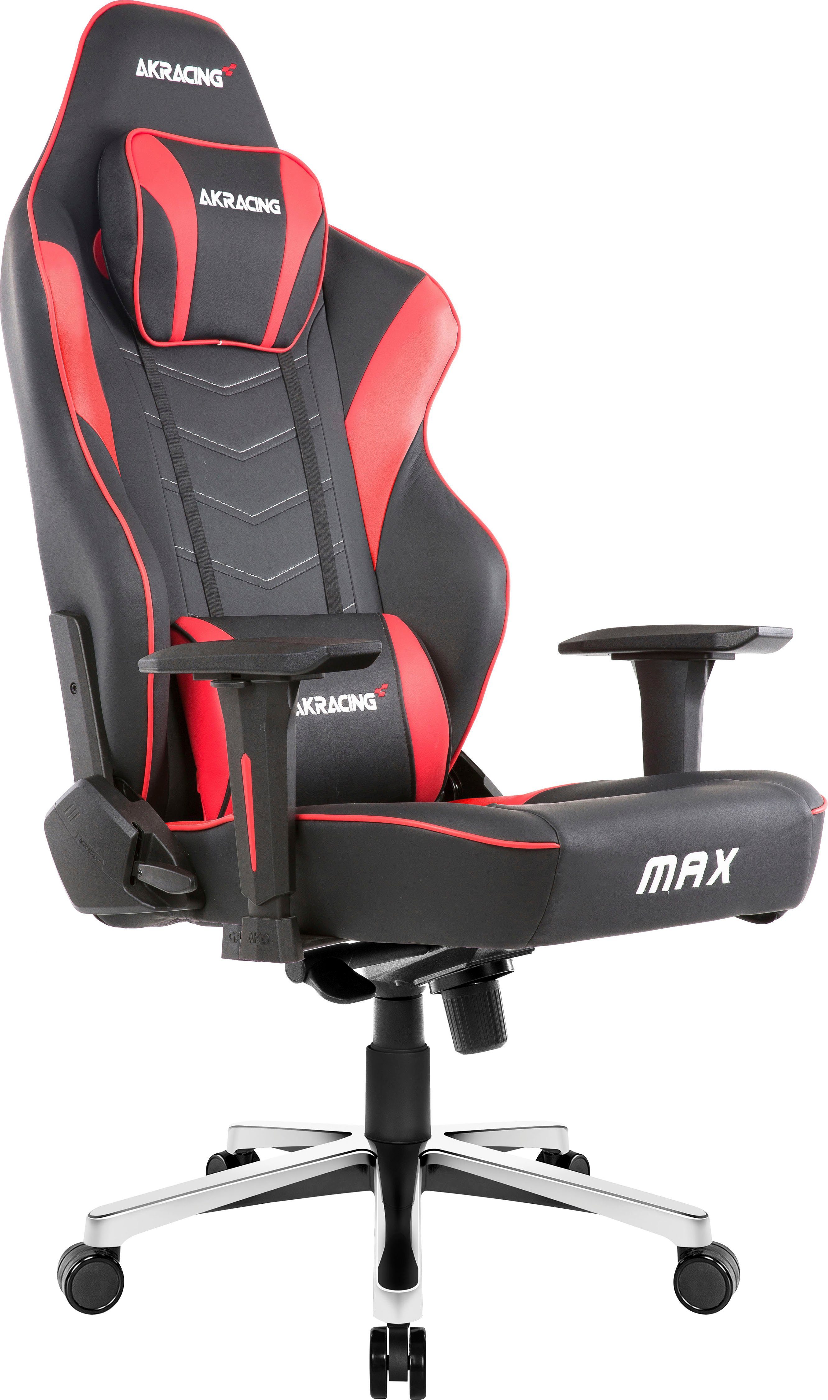 AKRacing Gaming-Stuhl "AKRACING Master hochwertiges für schwere rot Max" ergonomisch, Bürostuhl Personen große Kunstleder, und höhenverstellbar