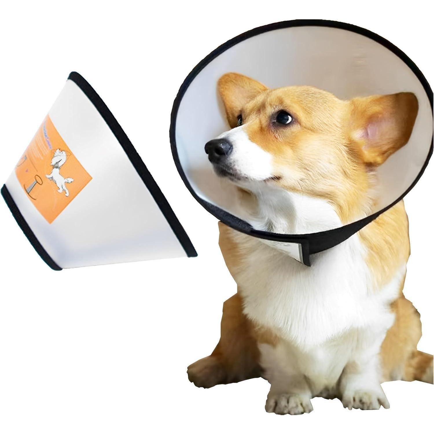 JIAMIAN Schutzkragen Hundekegel Halsband Verstellbar Anti-Bite Leck Schutzkragen Großer