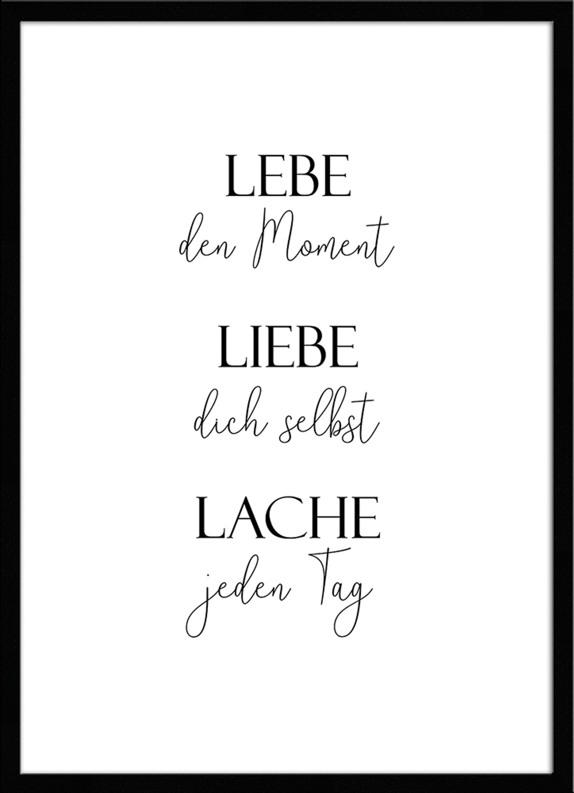 artissimo Bild mit Rahmen Spruch-Bild gerahmt 51x71cm / Poster mit Spruch i günstig online kaufen