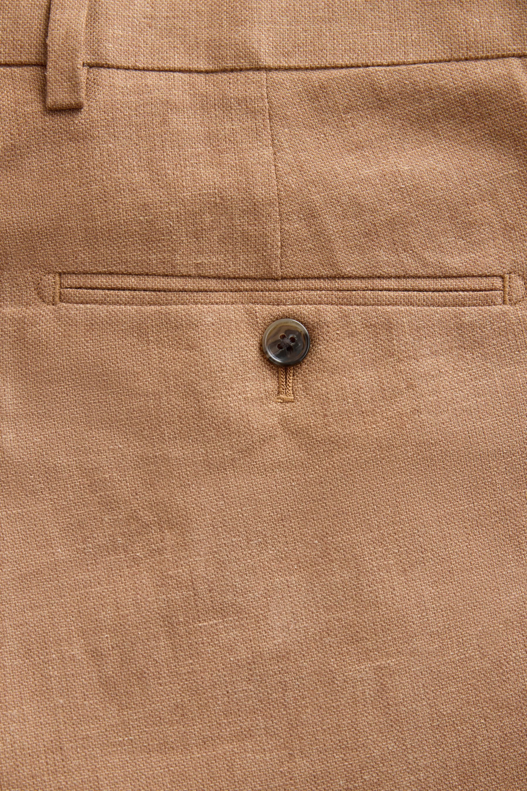 Next Anzughose Strukturierte Tailored Fit Anzughose aus Leinenmix (1-tlg)