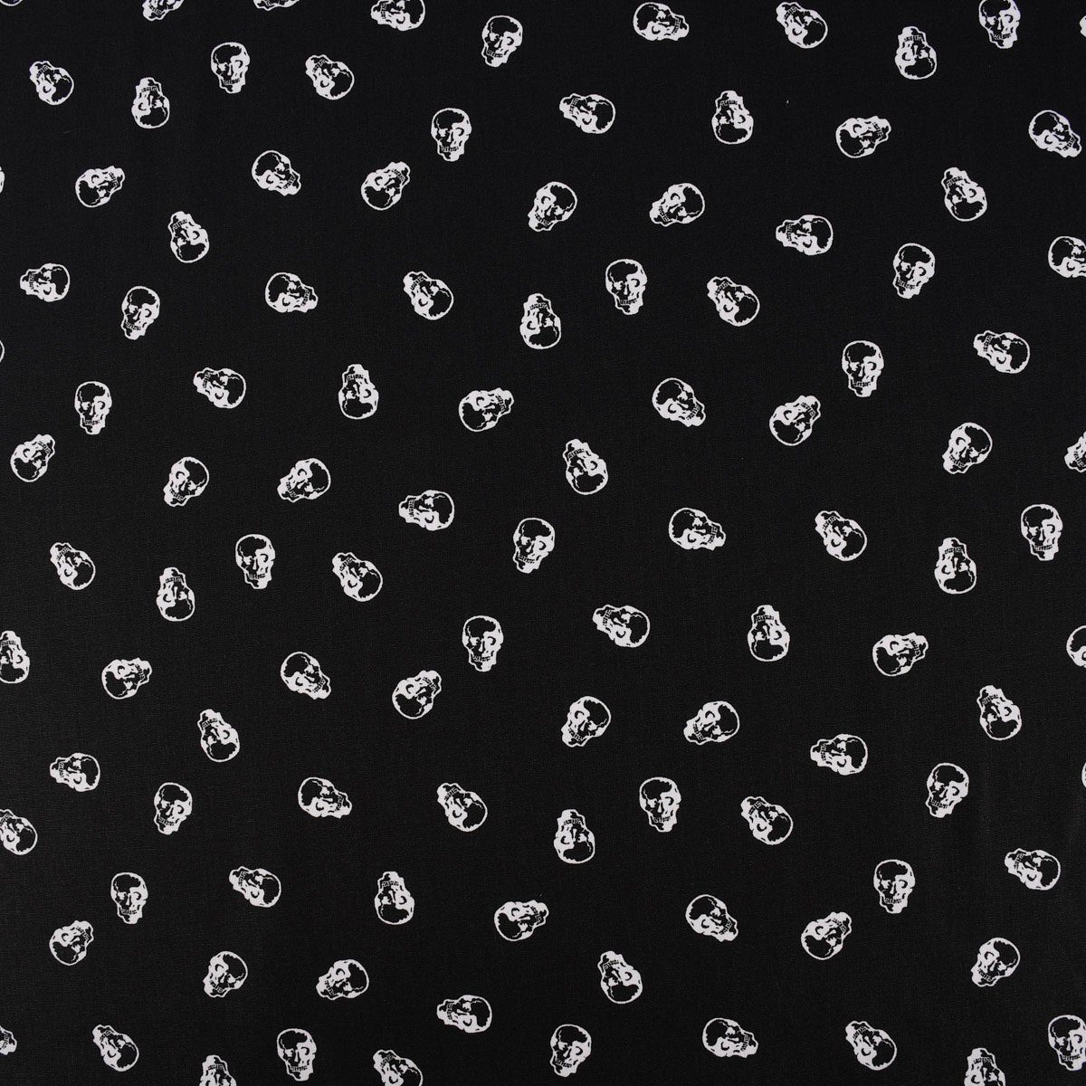 Thumbnail - SCHÖNER LEBEN. Stoff Baumwollstoff Popeline Totenkopf Mini schwarz weiß 1,45m Breite