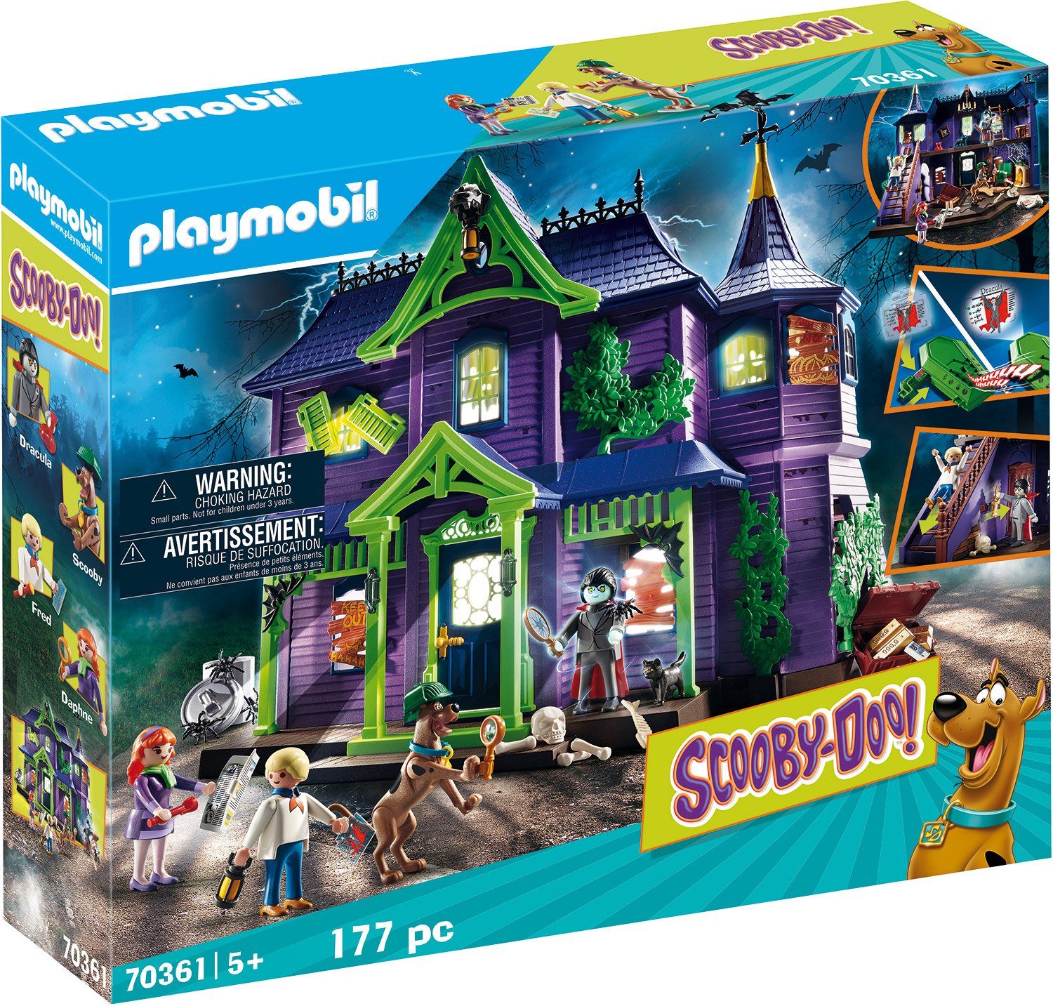 in St), Playmobil® Abenteuer im (177 Geisterhaus (70361), Made Germany SCOOBY-DOO!, Konstruktions-Spielset