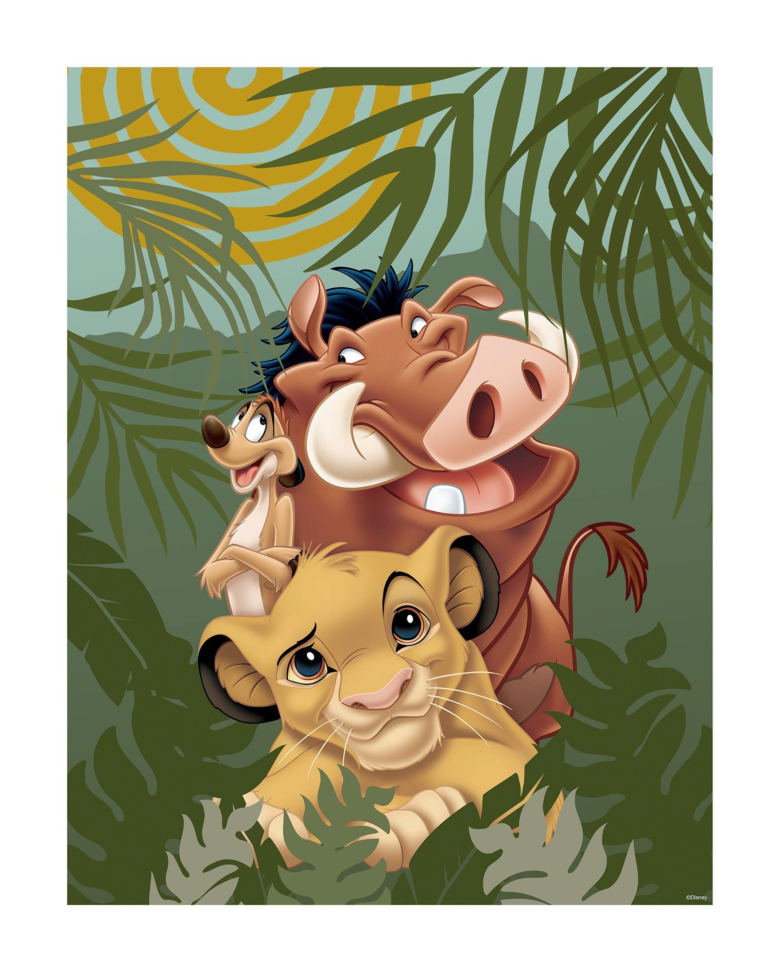 Komar Bild Lion King Carefree Trio, günstig online kaufen