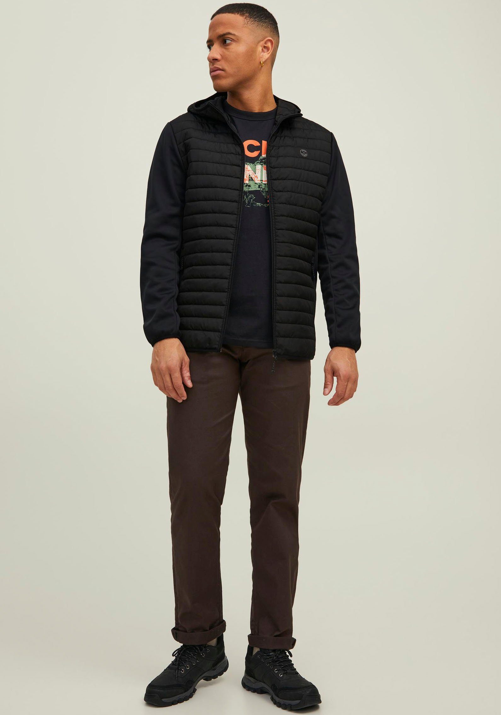 Jack & Jones Steppjacke JJEMULTI mit Kapuze und Futter unifarben, modisch, regular fit, Polyester – Bild 5 von 5