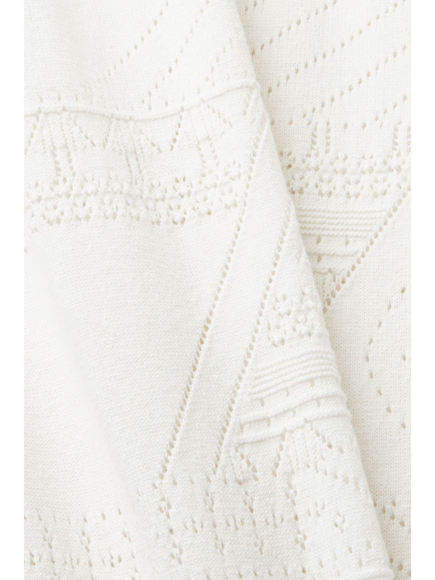 Kurzarmpullover Esprit WHITE Pullover aus Leinenmix Collection Kurzärmeliger