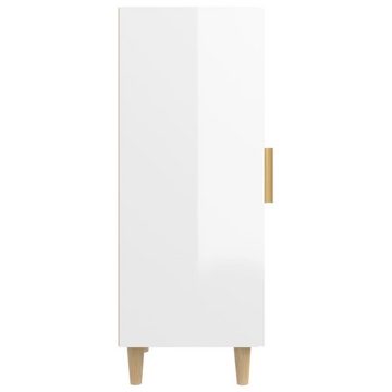 vidaXL Sideboard Sideboard Hochglanz-Weiß 34,5x34x90 cm Holzwerkstoff (1 St)