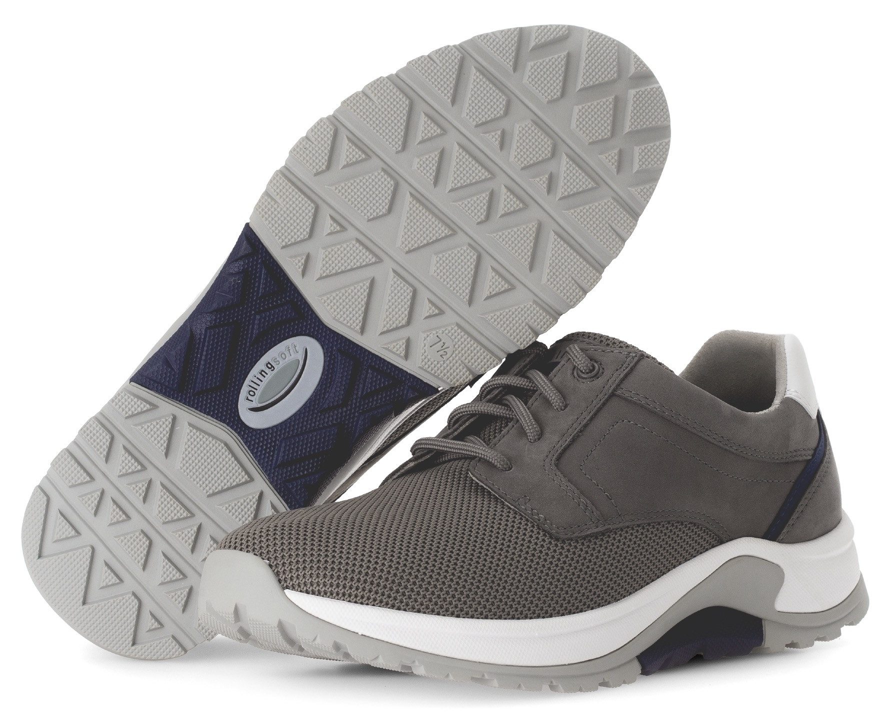 rollingsoft Keilsneaker, Freizeitschuh, Halbschuh, Schnürschuh mit Ziernähten, G-Weite
